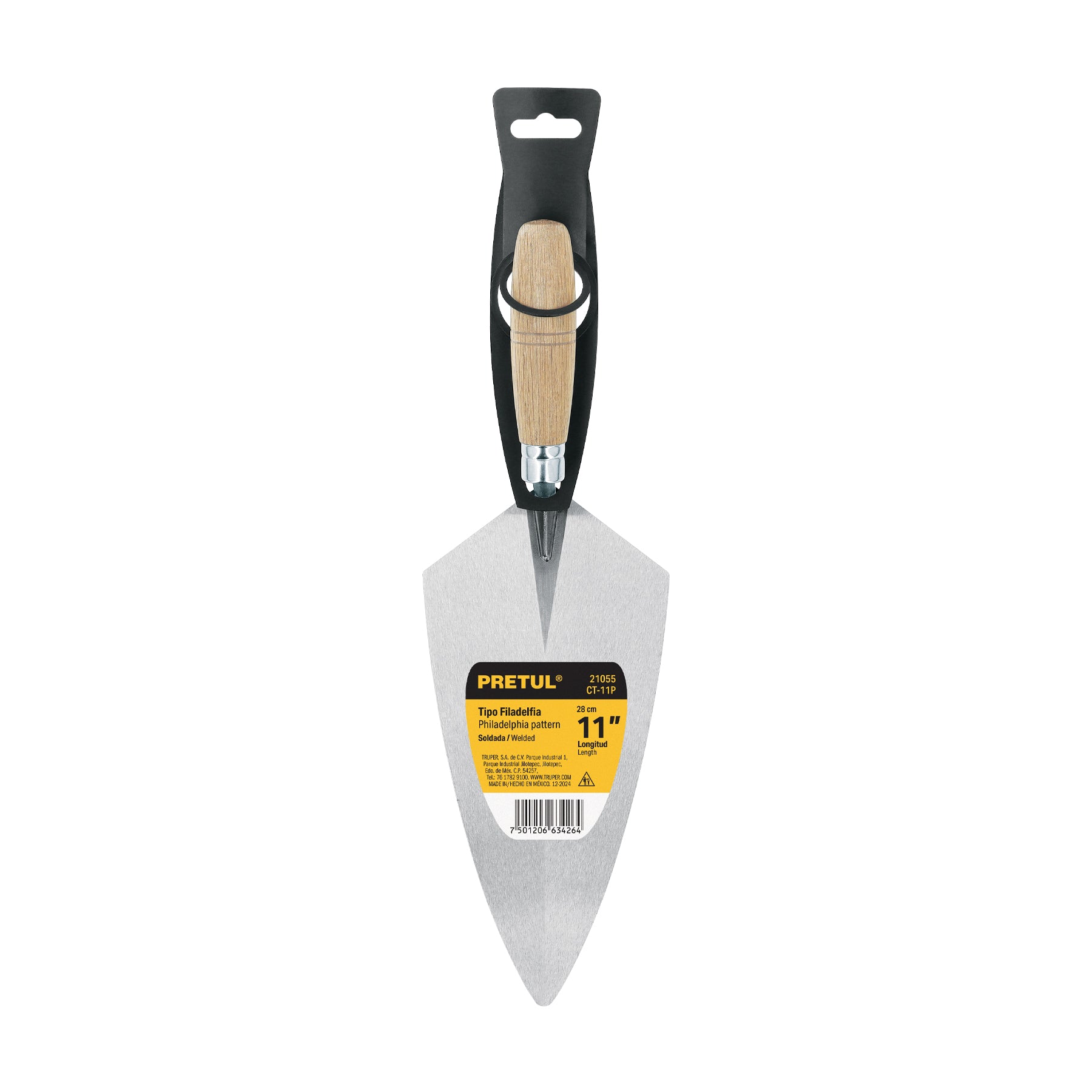 Cuchara para albañil 11" tipo Filadelfia, PRETUL