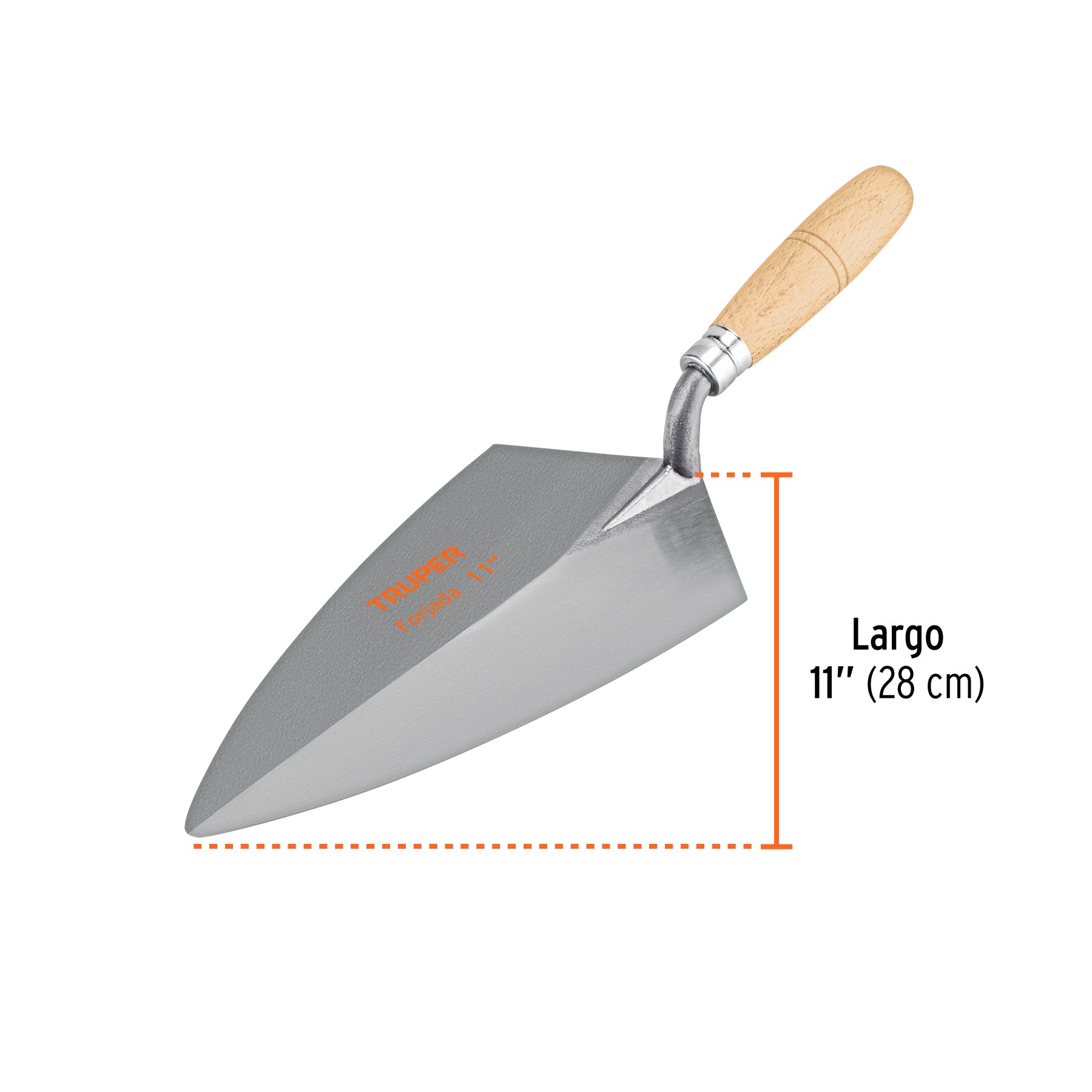 Cuchara para albañil 11" forjada tipo Filadelfia, TRUPER