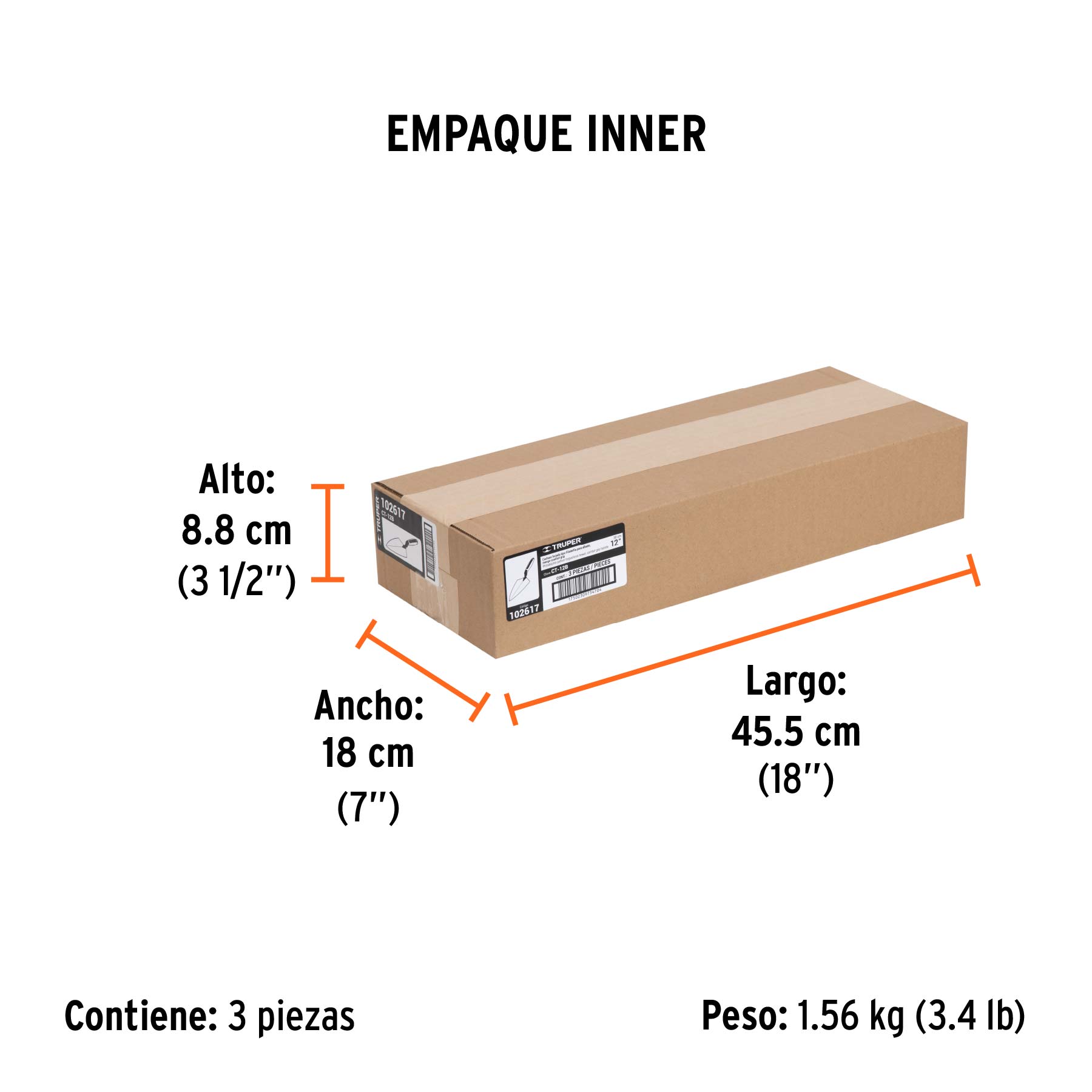 Cuchara para albañil 12" forjada tipo Filadelfia,mgo Comfort - Empaque