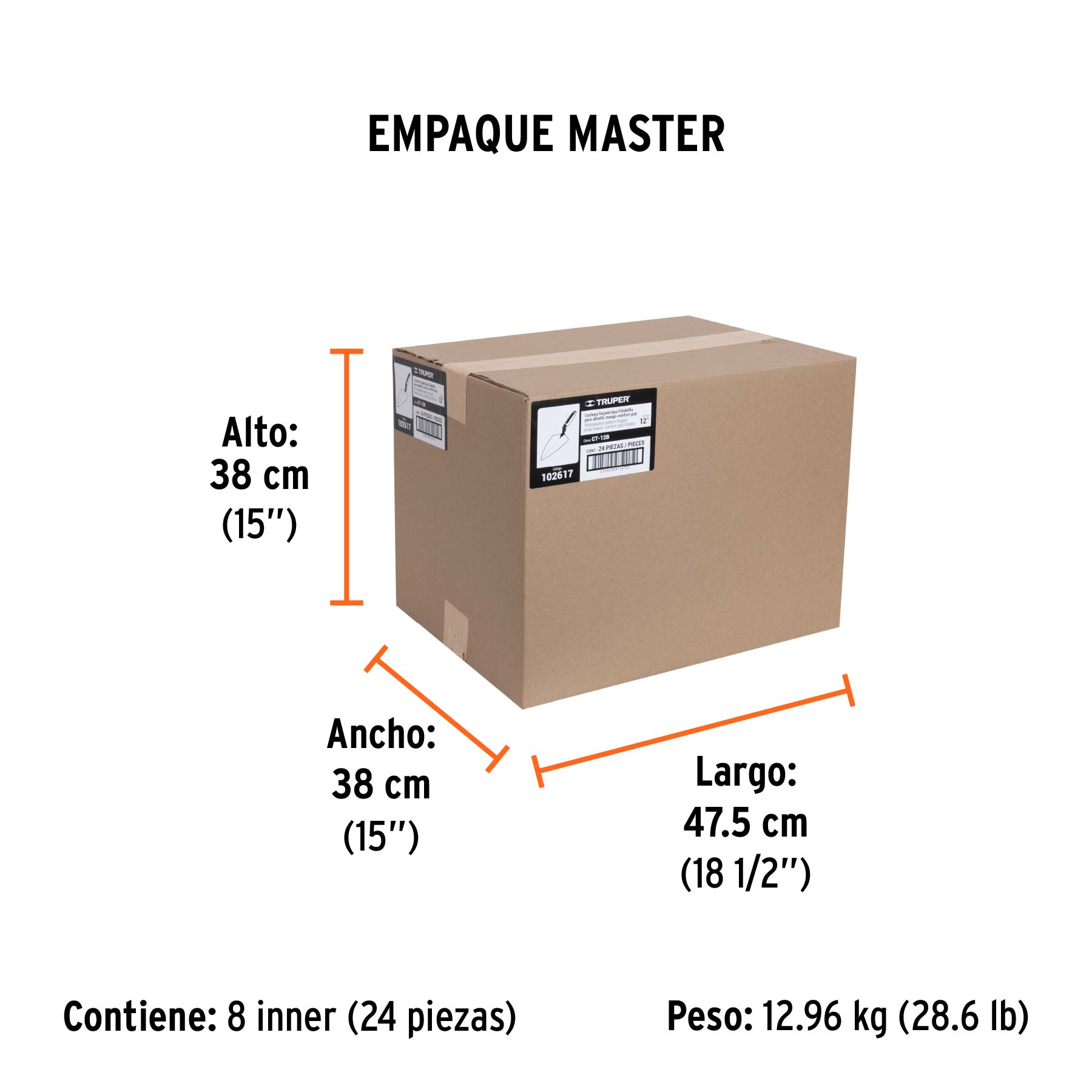 Cuchara para albañil 12" forjada tipo Filadelfia,mgo Comfort - Empaque