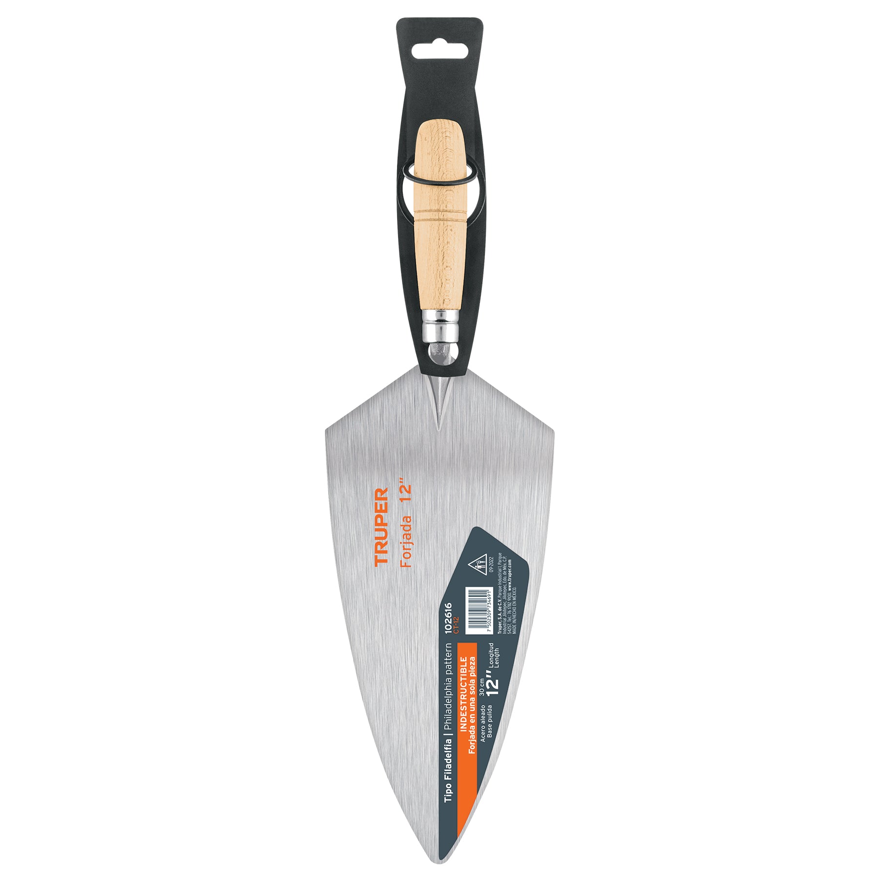 Cuchara para albañil 12" forjada tipo Filadelfia, TRUPER