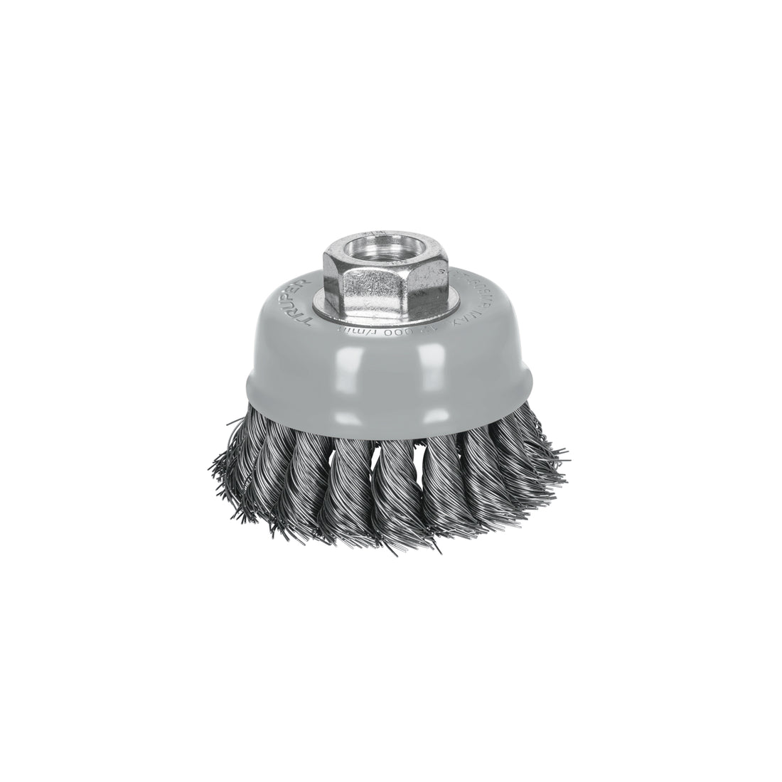Carda copa 3" alambre trenzado fino, Multi-rosca, TRUPER
