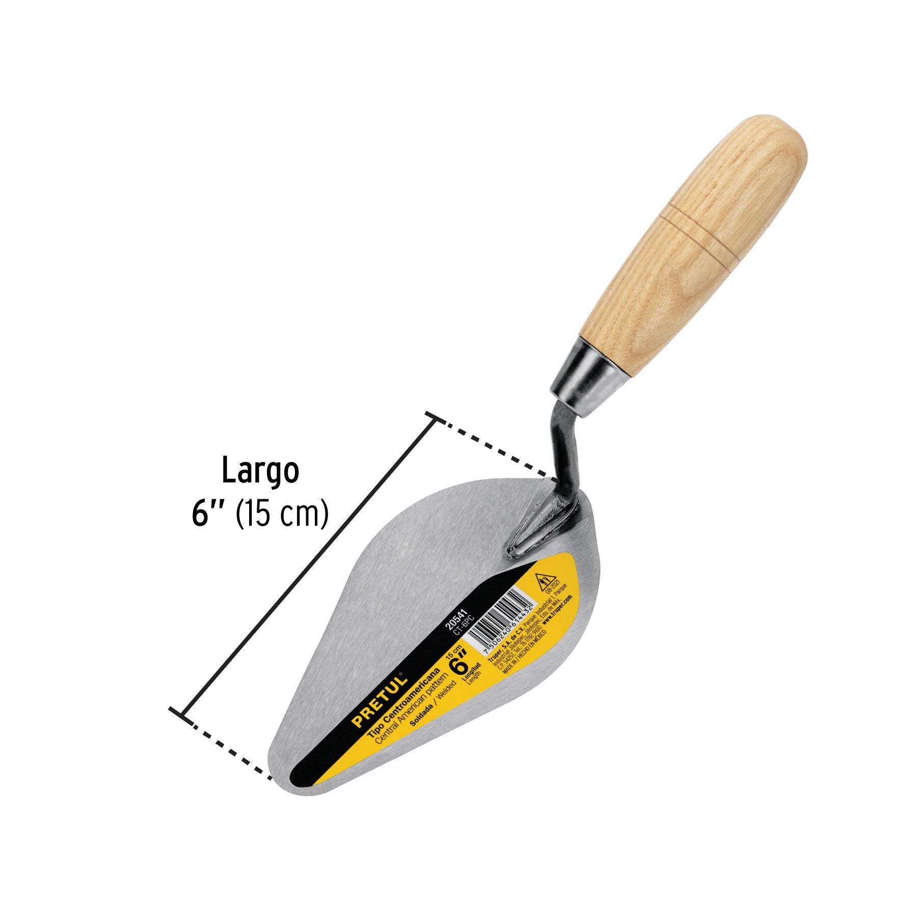 Cuchara para albañil 6" tipo Centroamericana, PRETUL