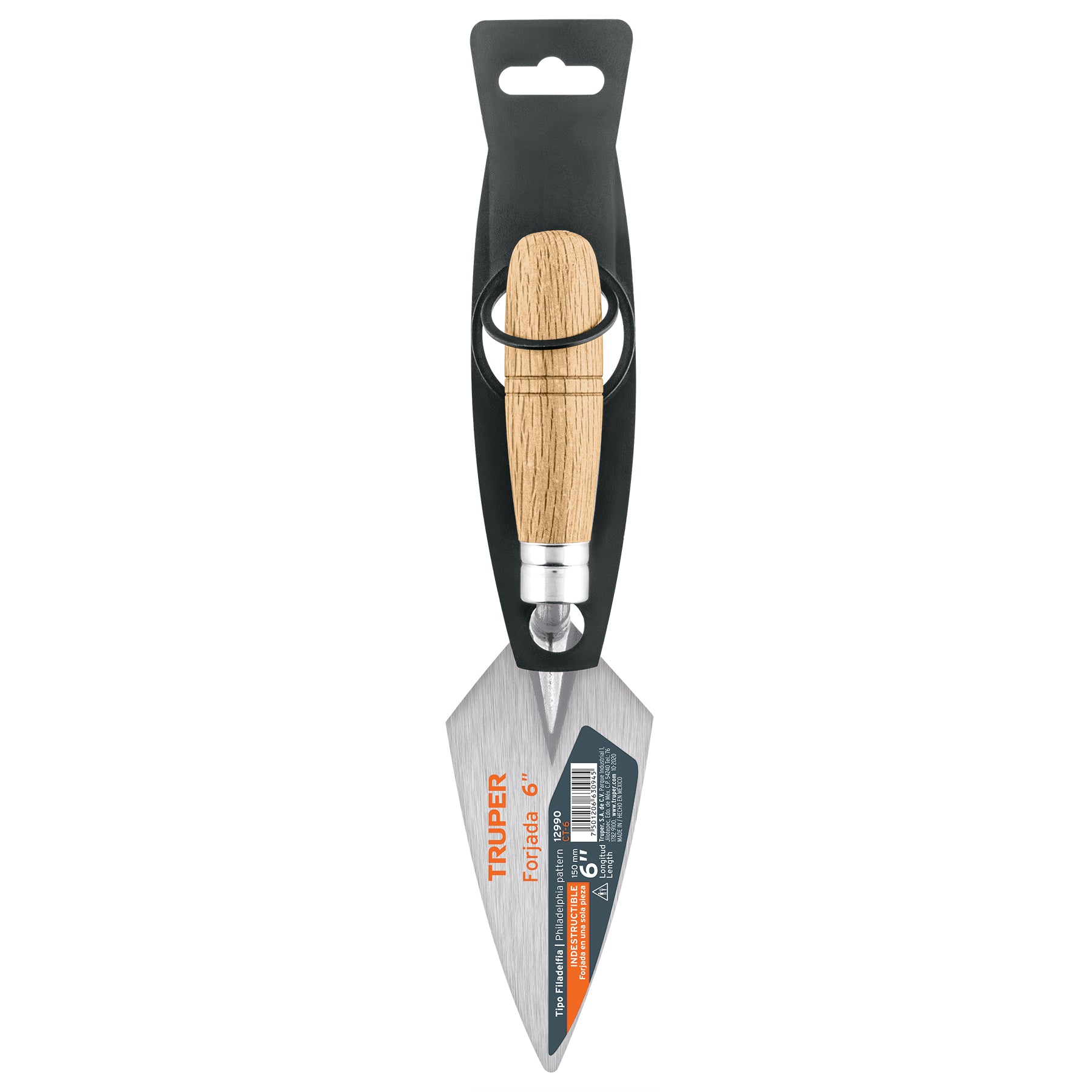 Cuchara para albañil 6" forjada tipo Filadelfia, TRUPER