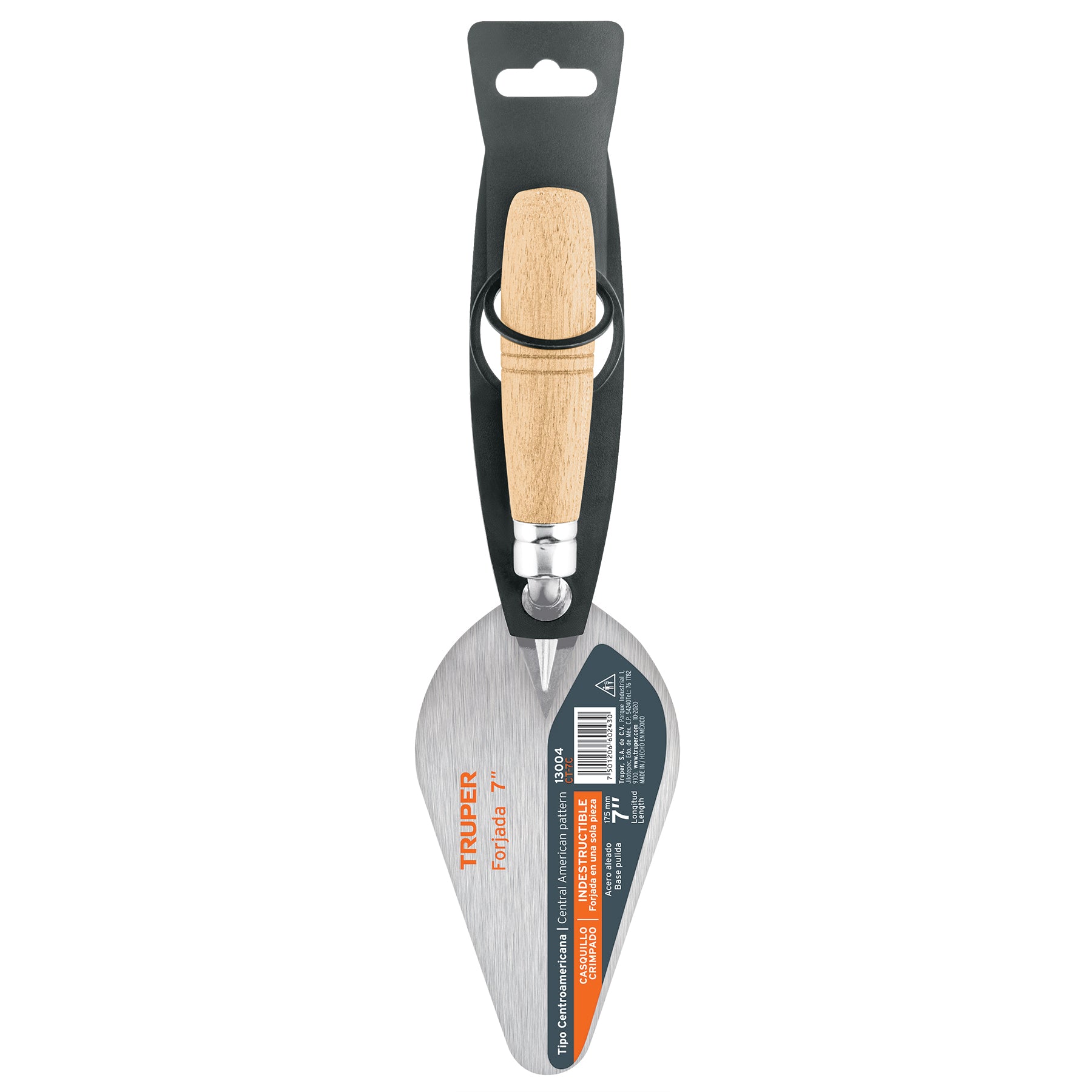 Cuchara para albañil 7" forjada tipo Centroamericana, TRUPER