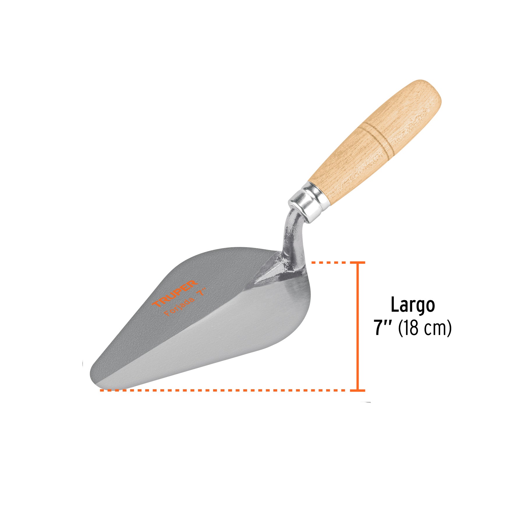 Cuchara para albañil 7" forjada tipo Centroamericana, TRUPER