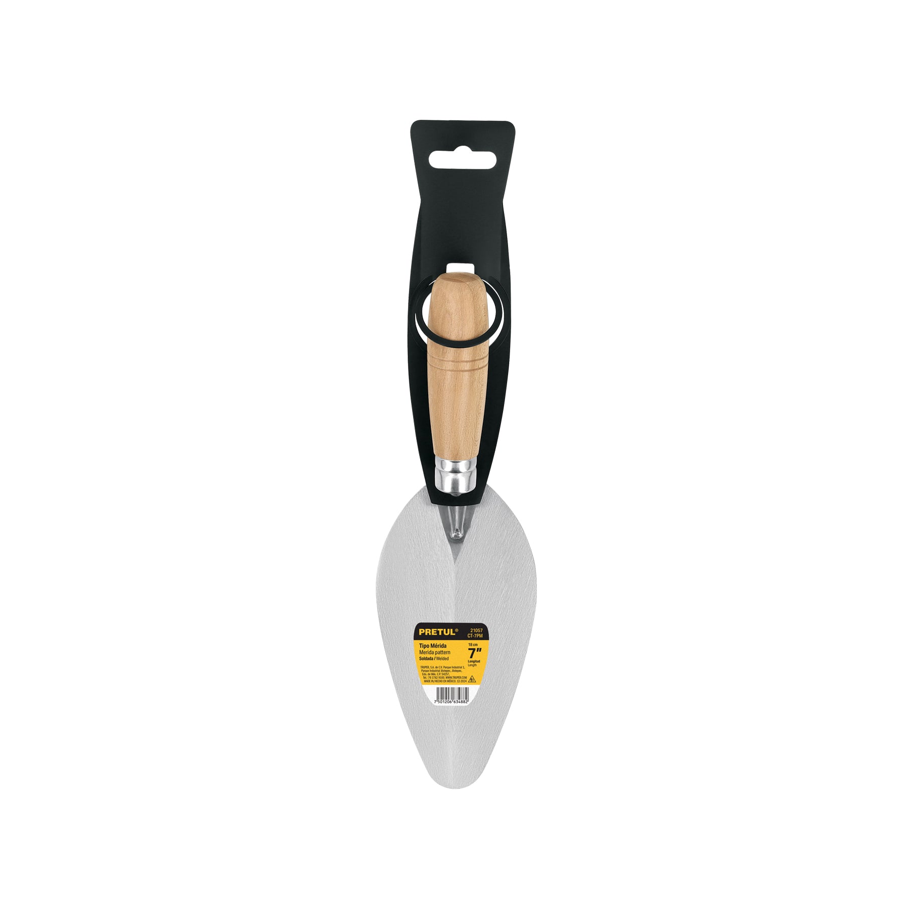 Cuchara para albañil 7" tipo Mérida, PRETUL