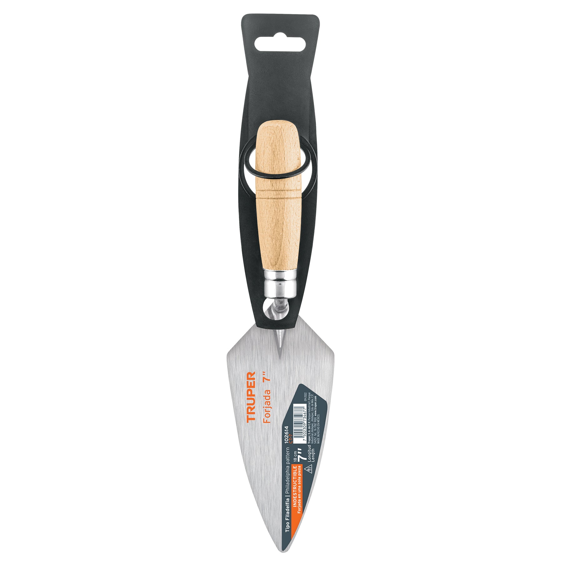 Cuchara para albañil 7" forjada tipo Filadelfia, TRUPER