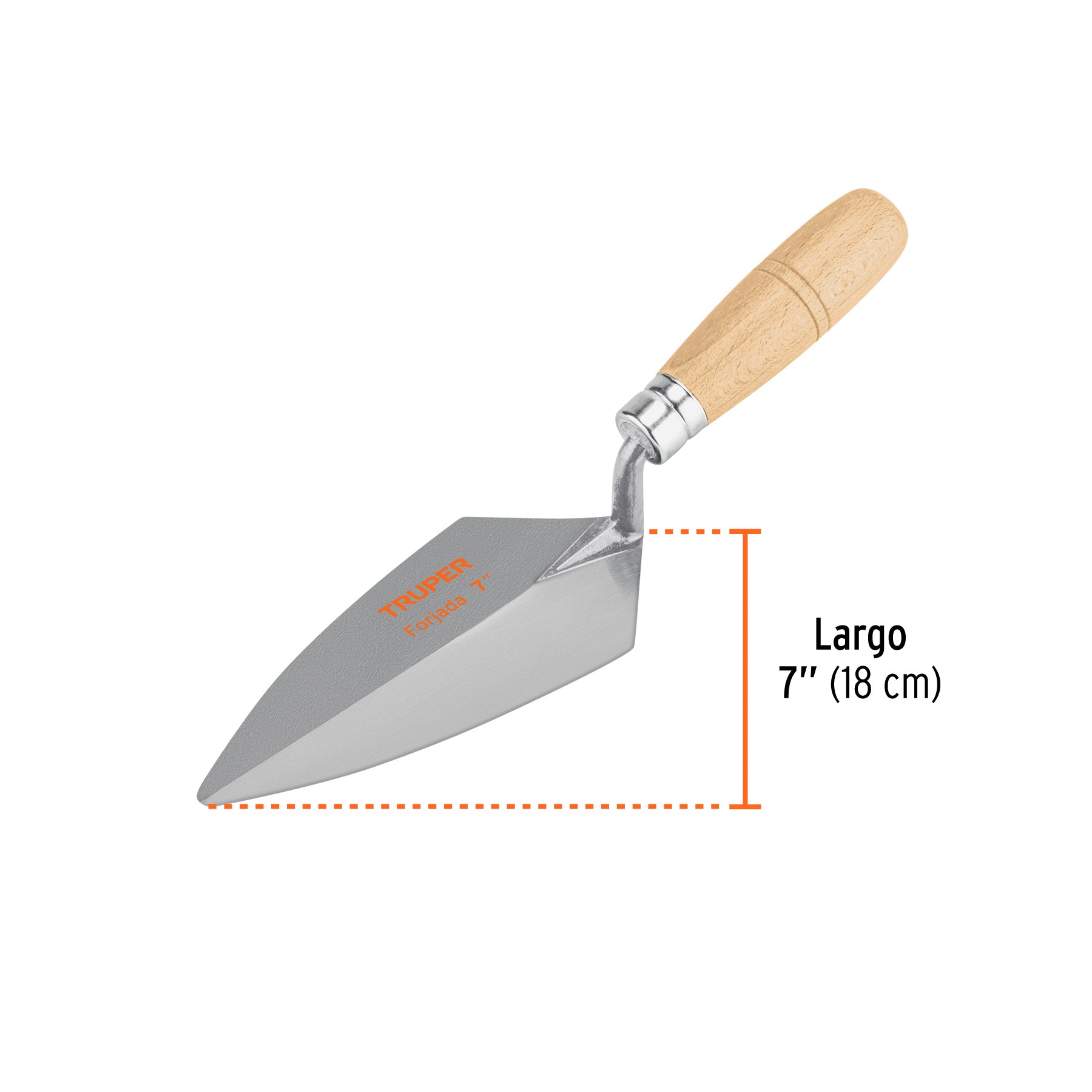 Cuchara para albañil 7" forjada tipo Filadelfia, TRUPER