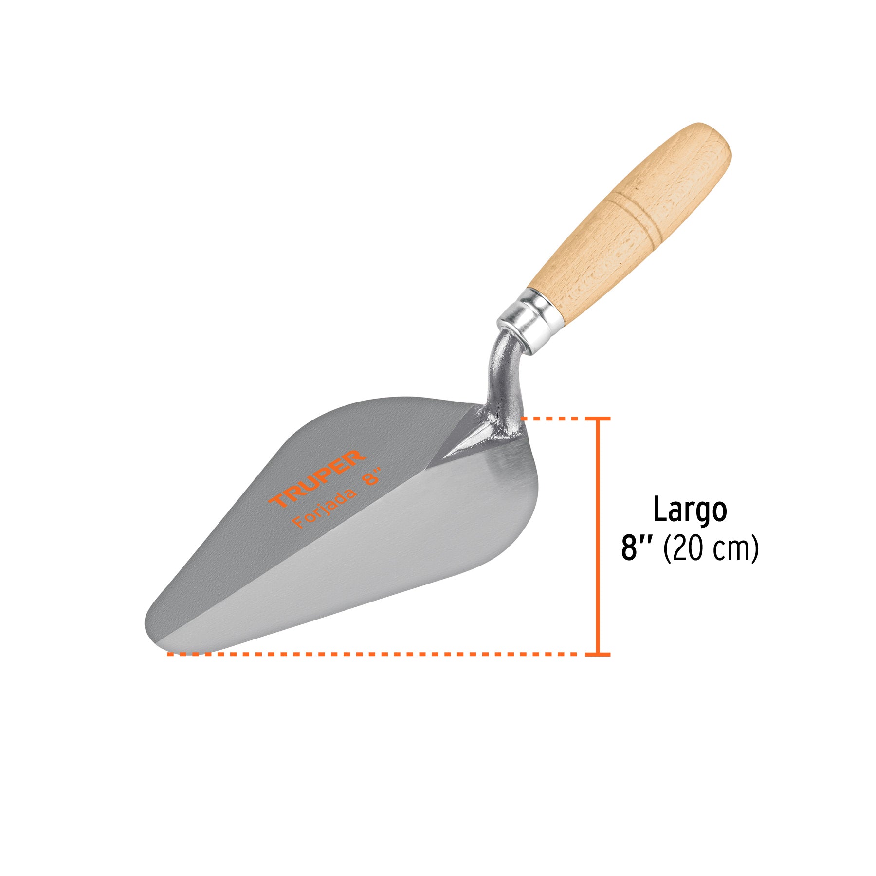 Cuchara para albañil 8" forjada tipo Centroamericana, TRUPER