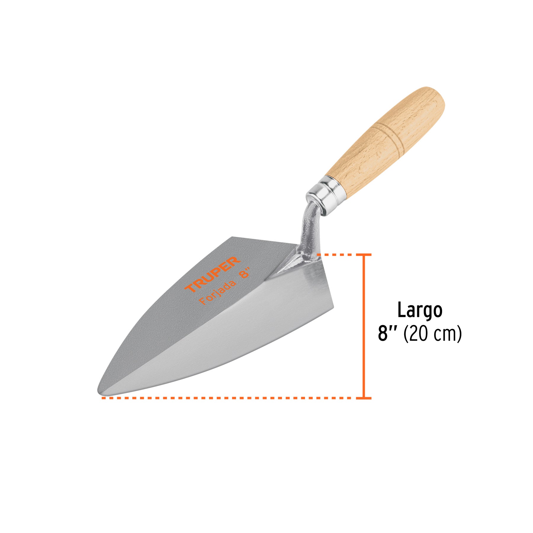 Cuchara para albañil 8" forjada tipo Filadelfia, TRUPER