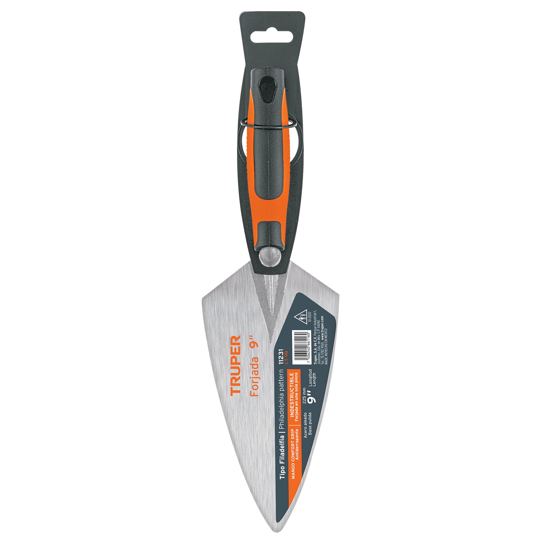 Cuchara para albañil 9" forjada tipo Filadelfia, mgo Comfort