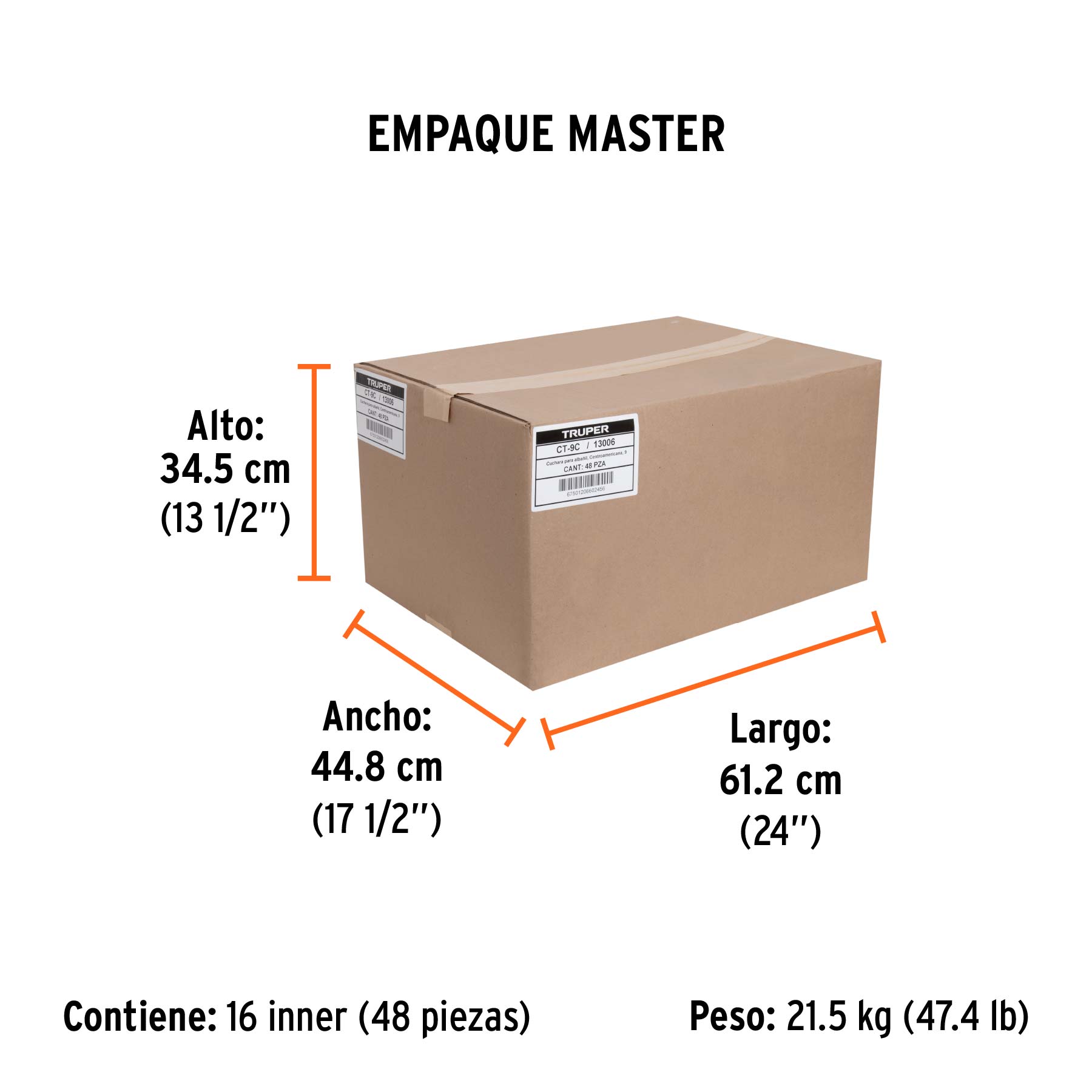 Cuchara para albañil 9" forjada tipo Centroamericana, TRUPER - Empaque