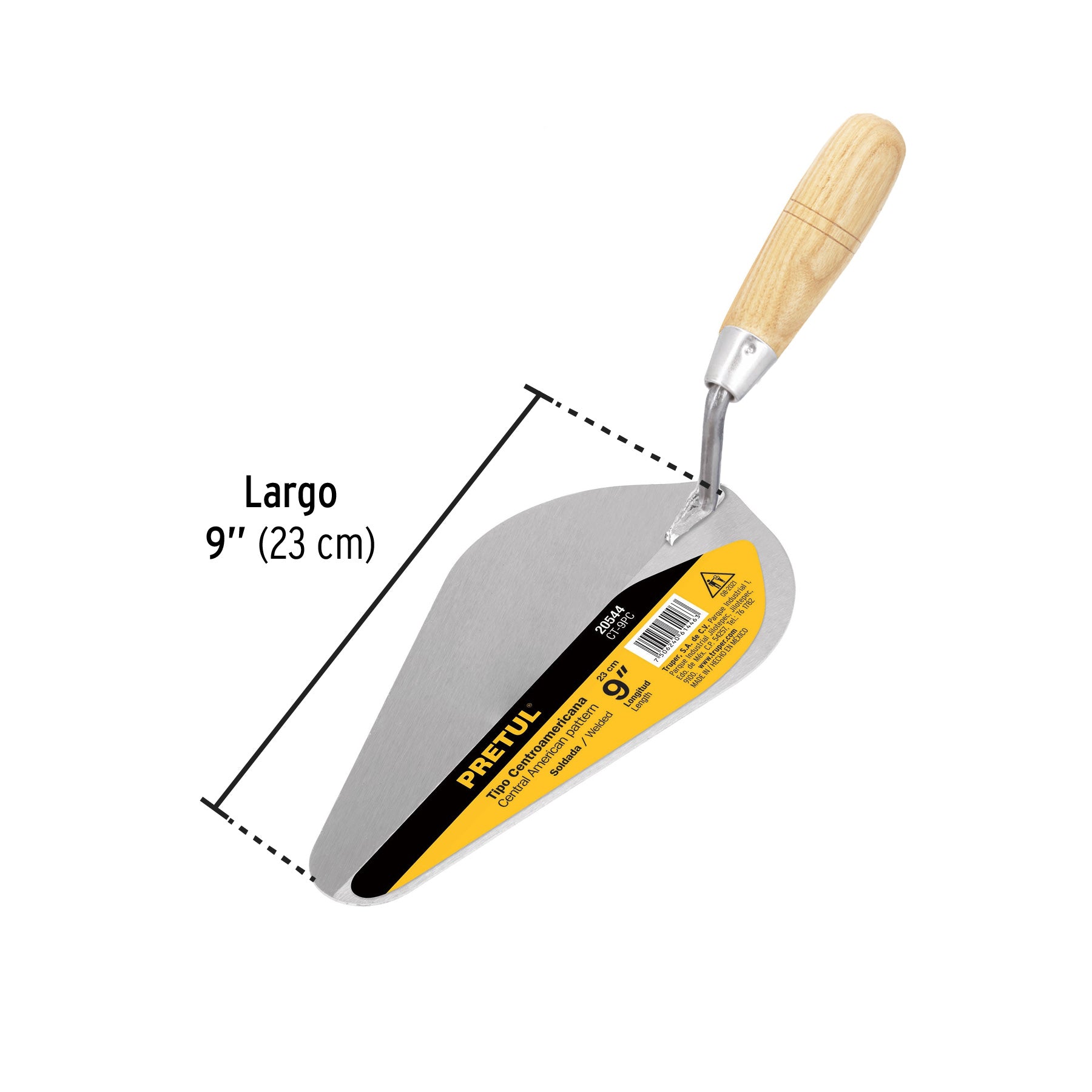 Cuchara para albañil 9" tipo Centroamericana, PRETUL