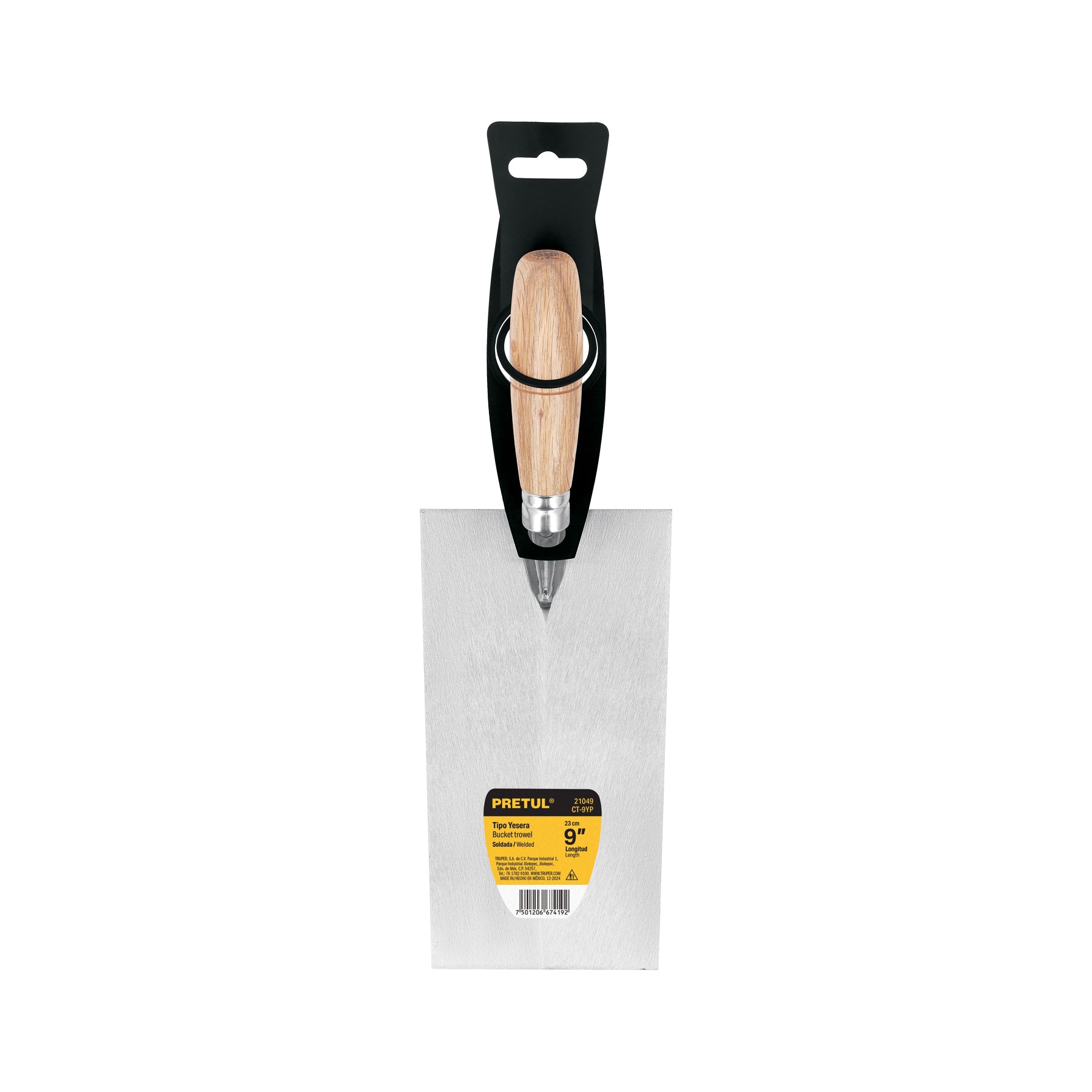 Cuchara para albañil 9" yesera, PRETUL
