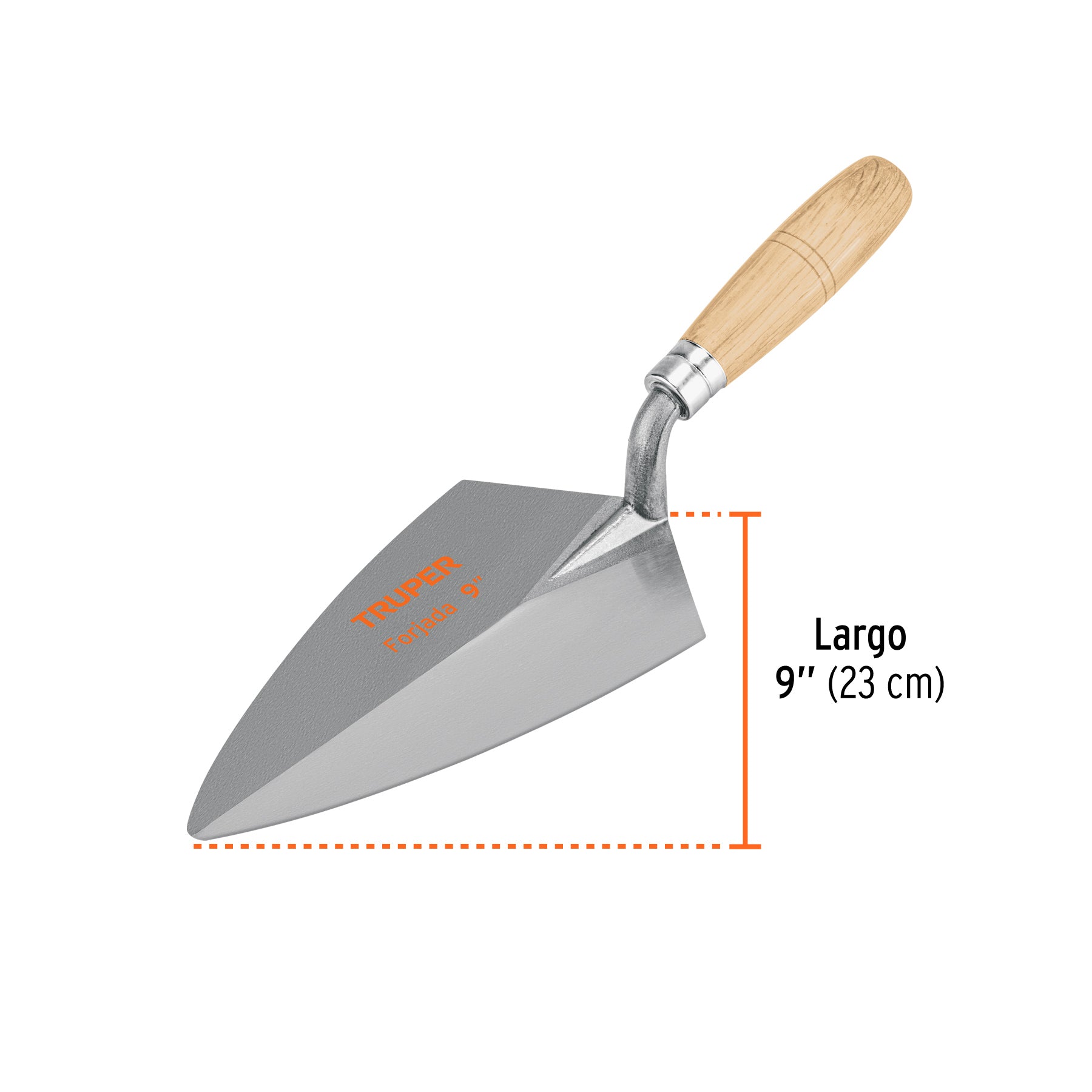 Cuchara para albañil 9" forjada tipo Filadelfia, TRUPER