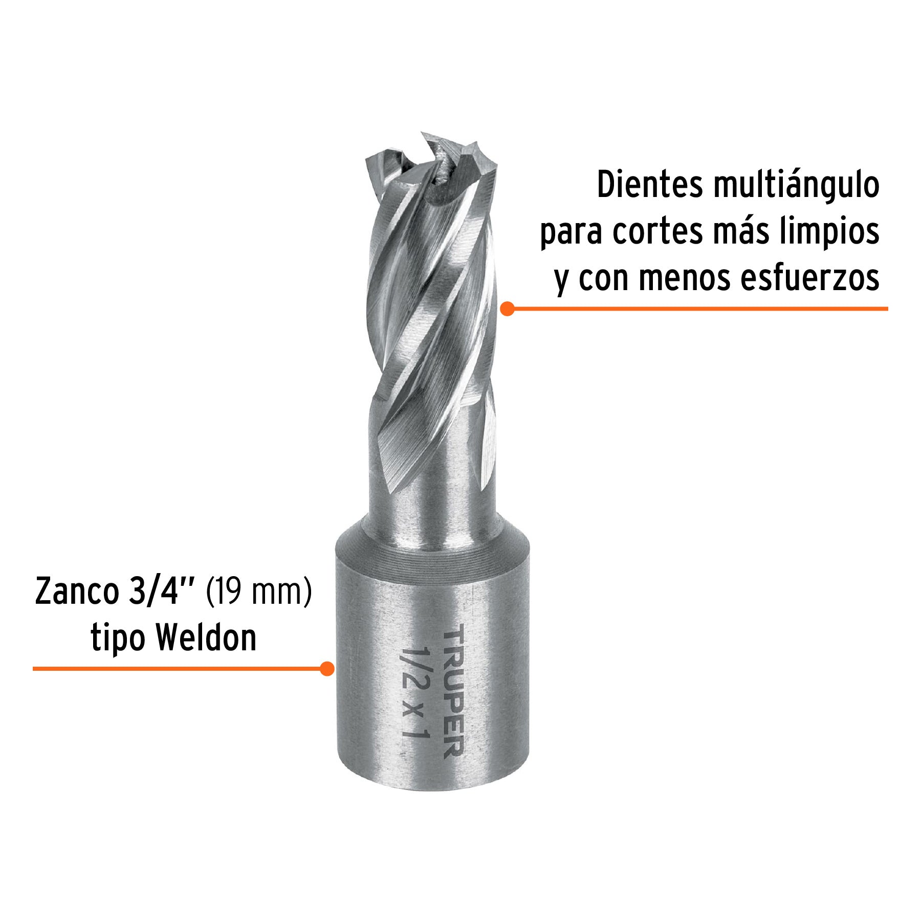 Cortador anular de 1/2" x 1", TRUPER