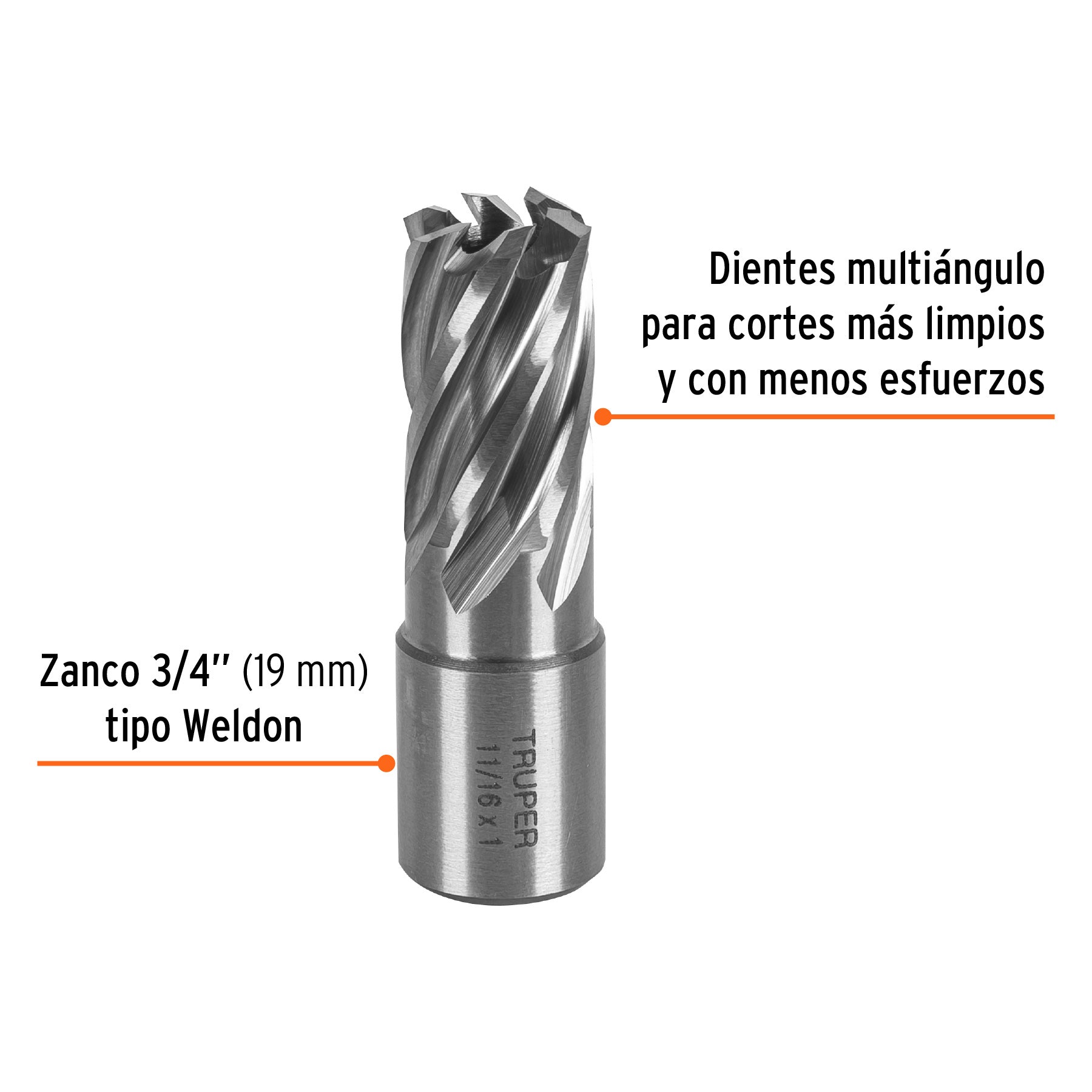 Cortador anular de 11/16" x 1", TRUPER