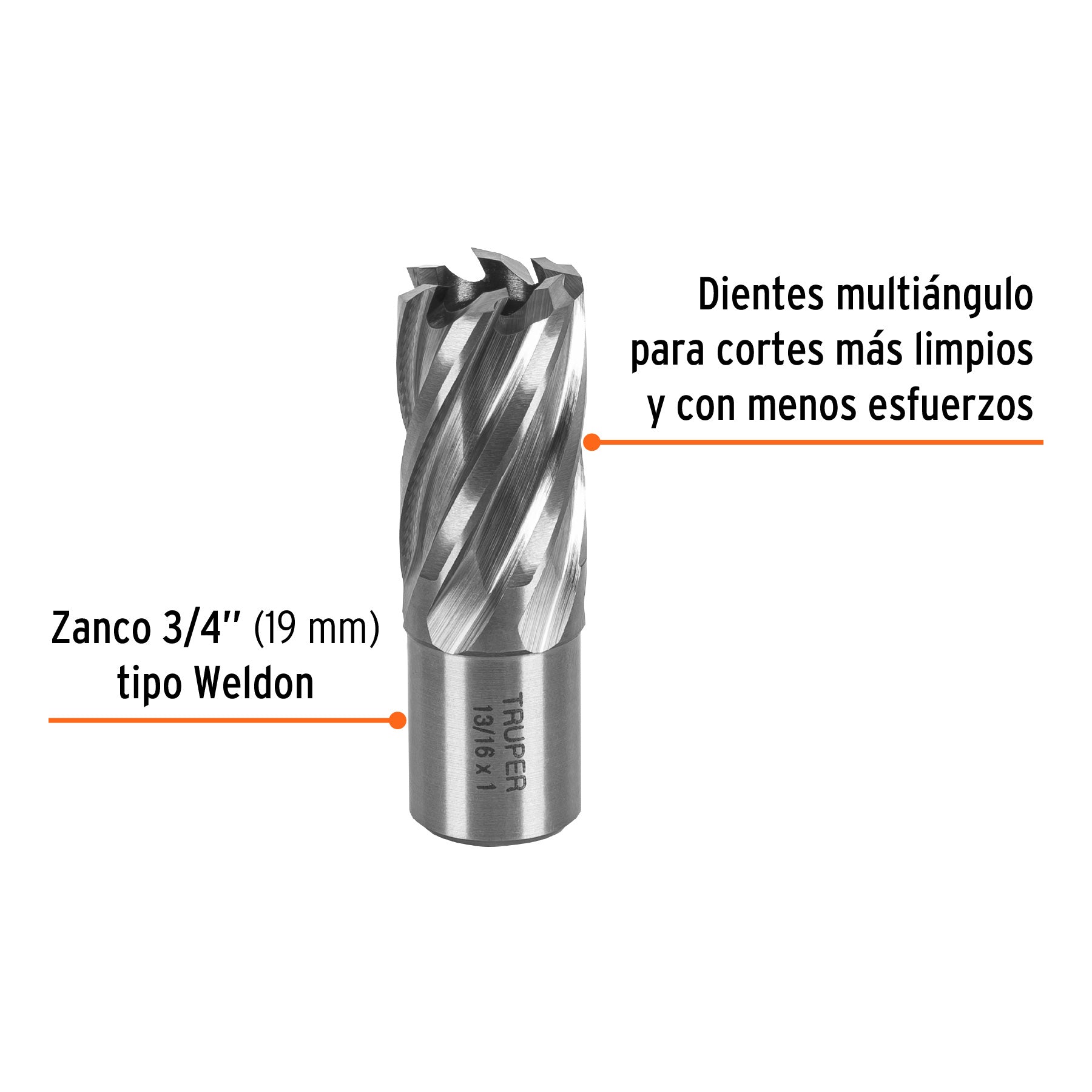 Cortador anular de 13/16" x 1", TRUPER