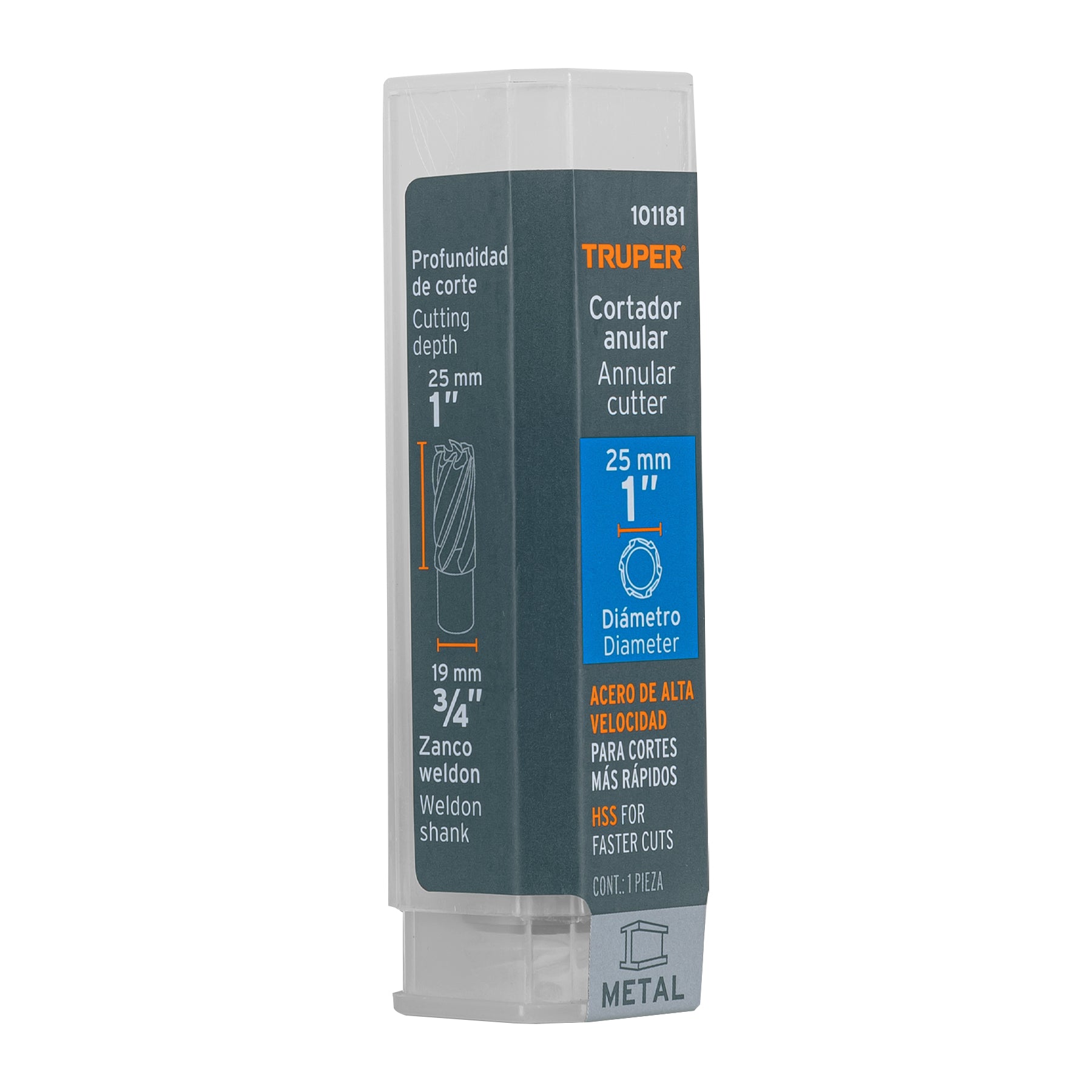 Cortador anular de 1" x 1", TRUPER