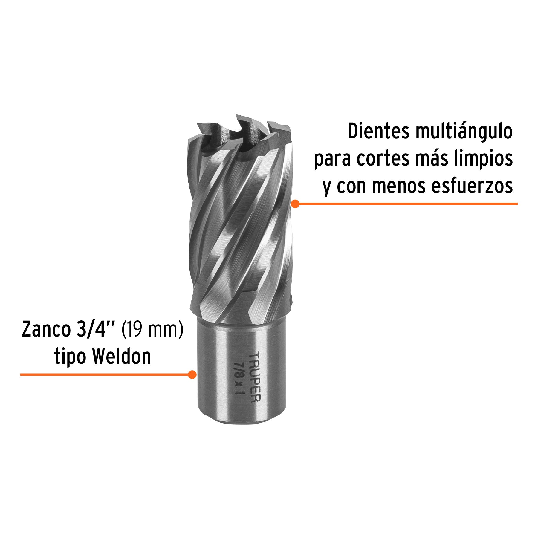 Cortador anular de 7/8" x 1", TRUPER