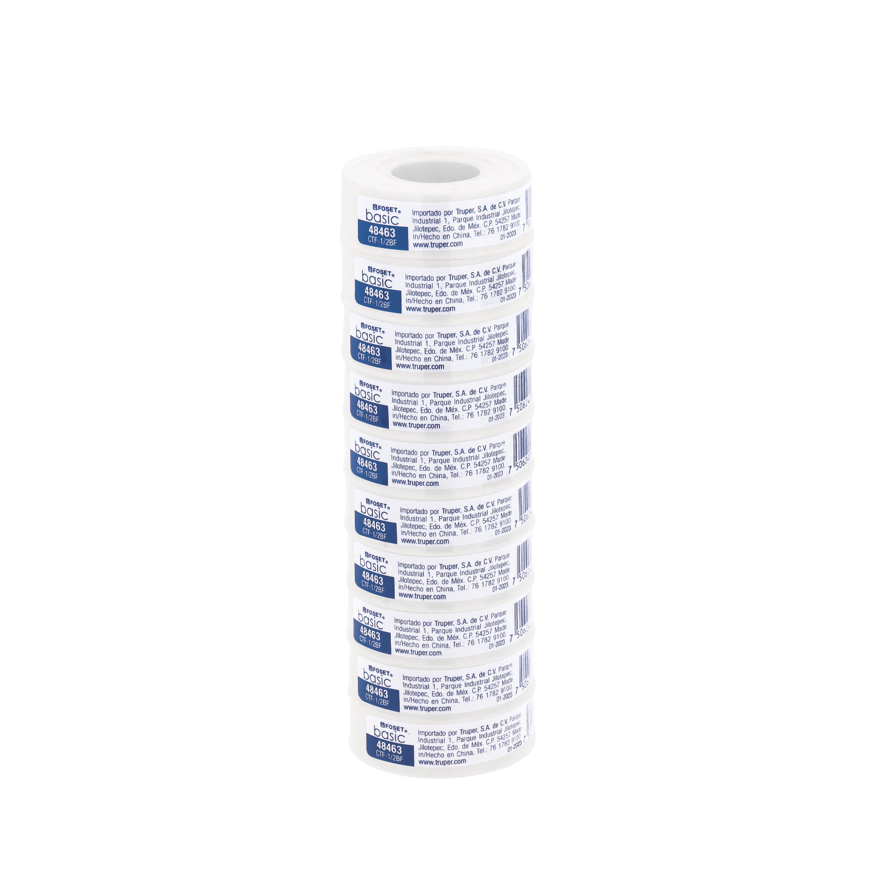 Cinta sella roscas 1/2" x 7m, uso general, FOSET BASIC