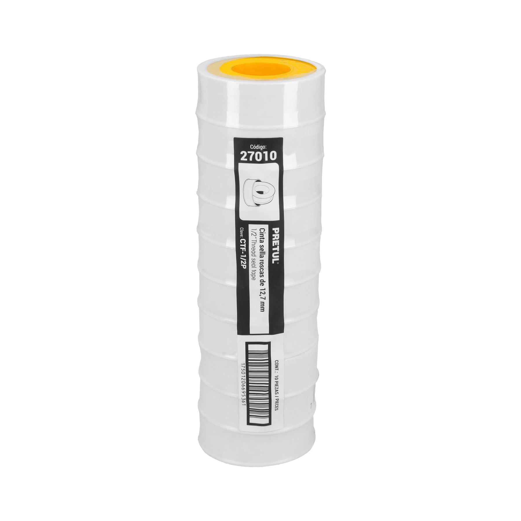 Cinta sella roscas 1/2" x 7m, PRETUL