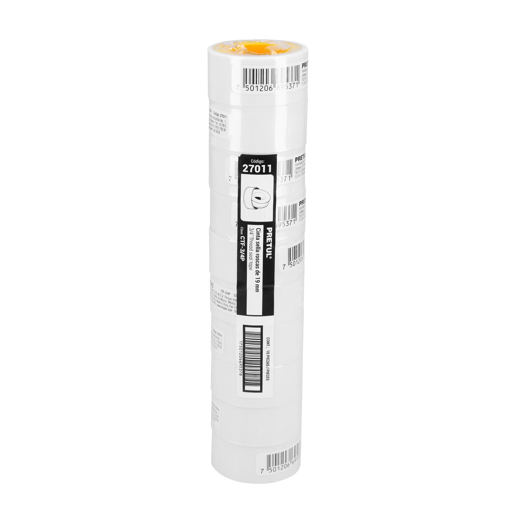 Cinta sella roscas 3/4" x 7m, PRETUL