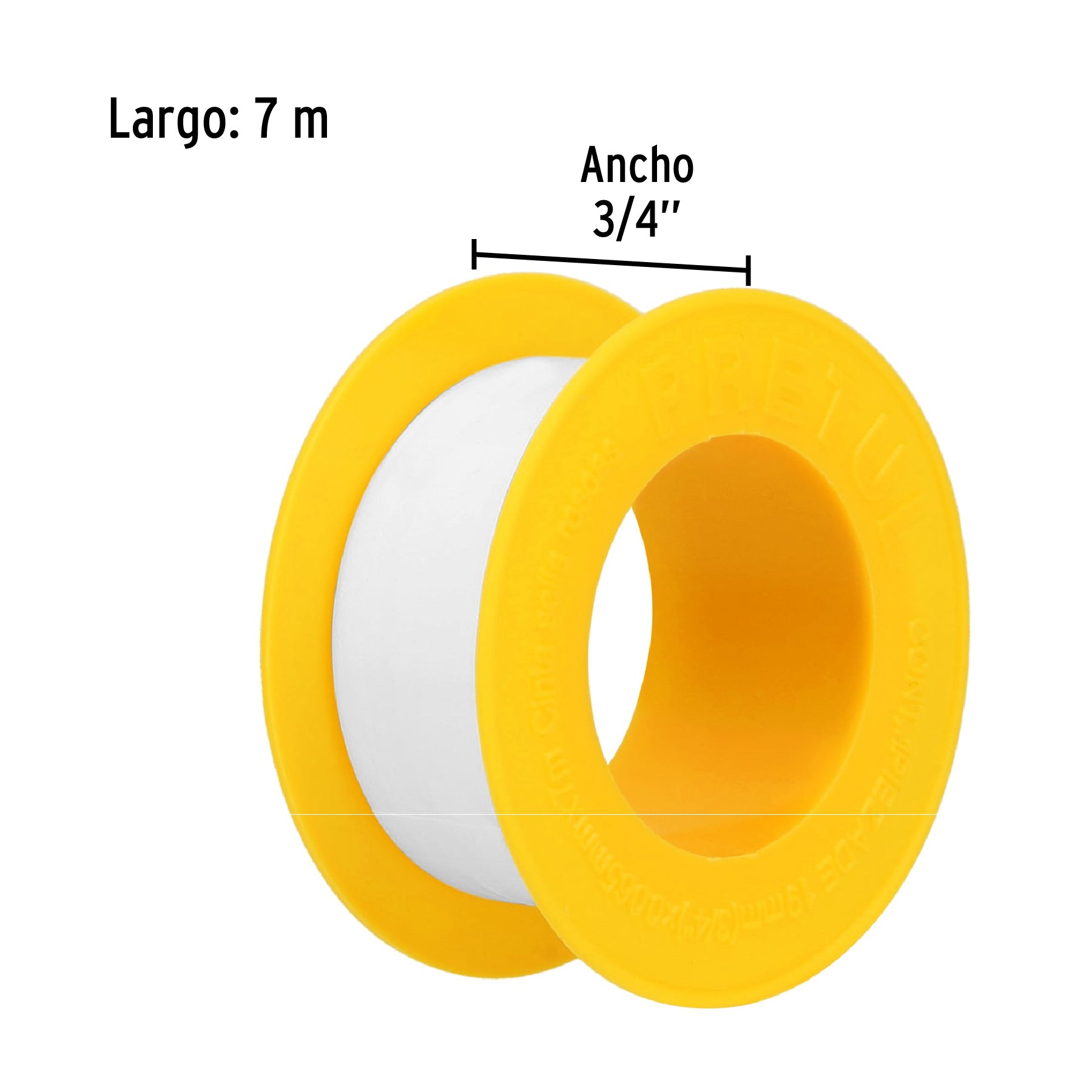 Cinta sella roscas 3/4" x 7m, PRETUL