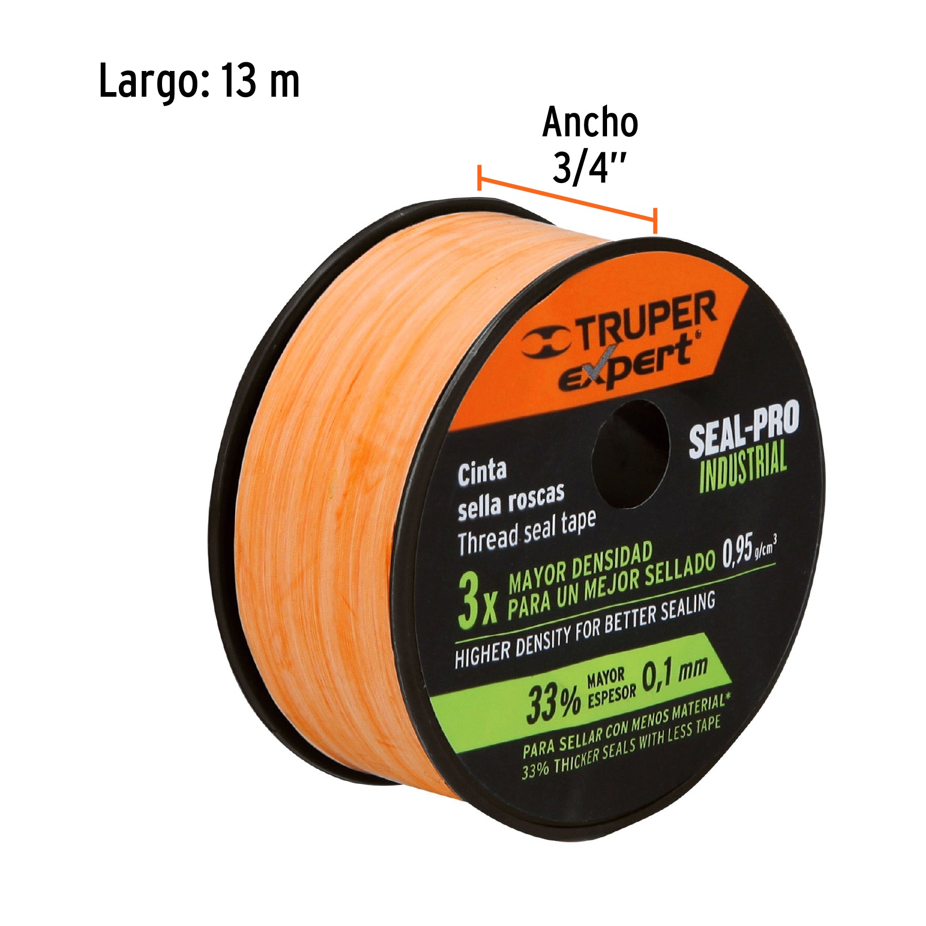 Cinta sella roscas 3/4" x 13m, Seal Pro Industrial, EXPERT