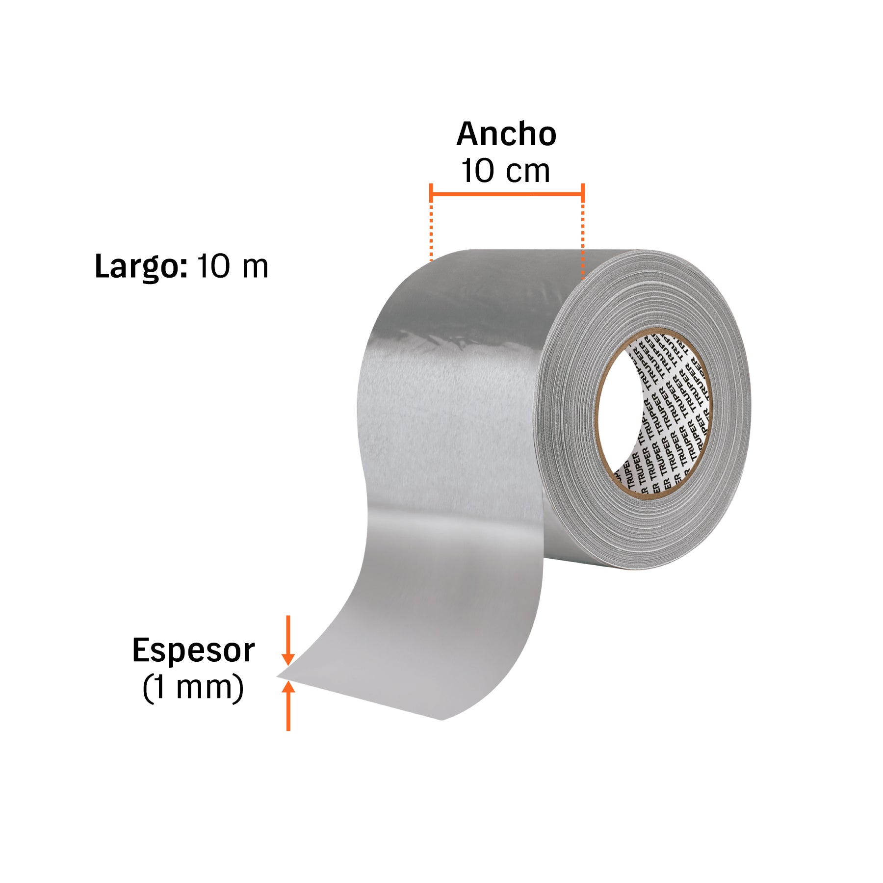Cinta tapagoteras, 10cm x 10m, TRUPER