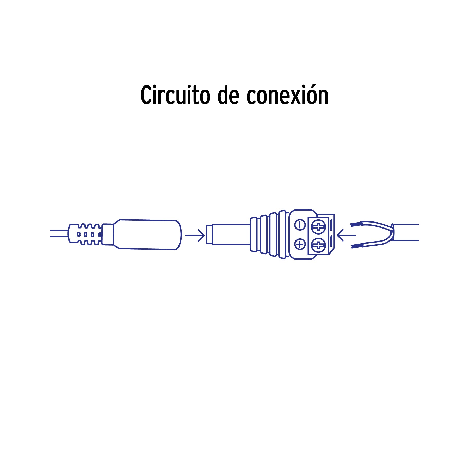 Conector de energía para CCTV tipo macho, VOLTECK