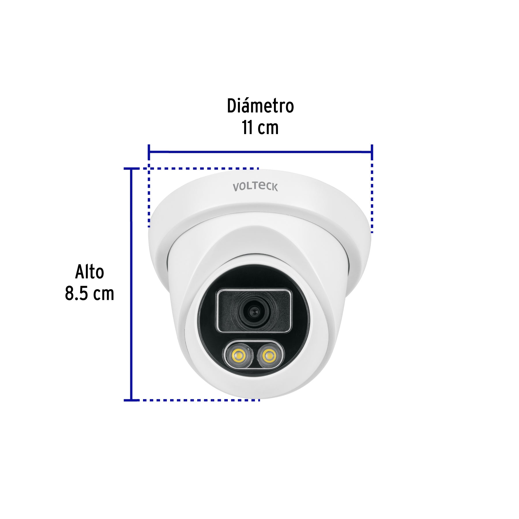 Cámara Tipo Domo 2MP, Lente 3.6mm, VOLTECK