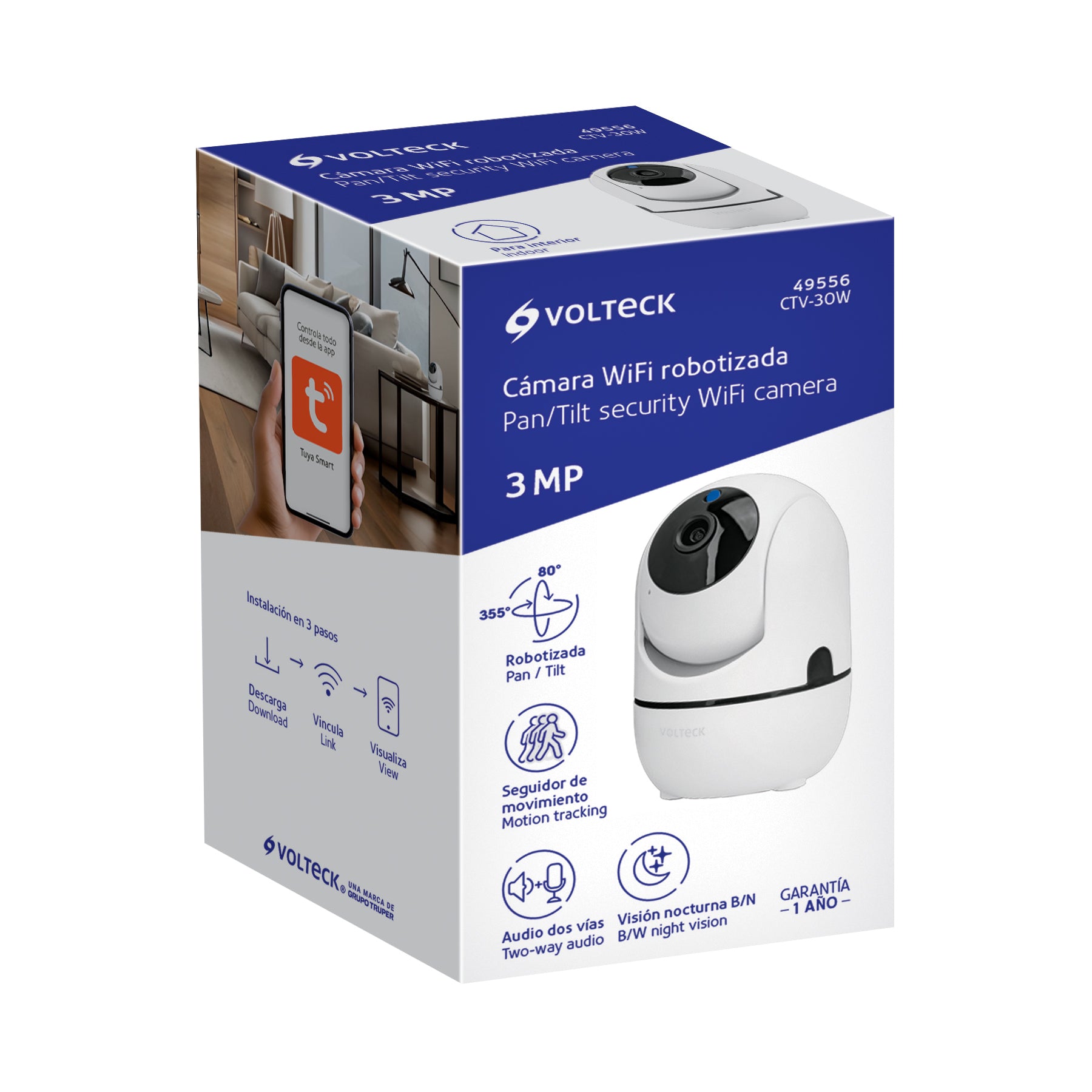 Cámara WiFi Robotizada 3MP, VOLTECK
