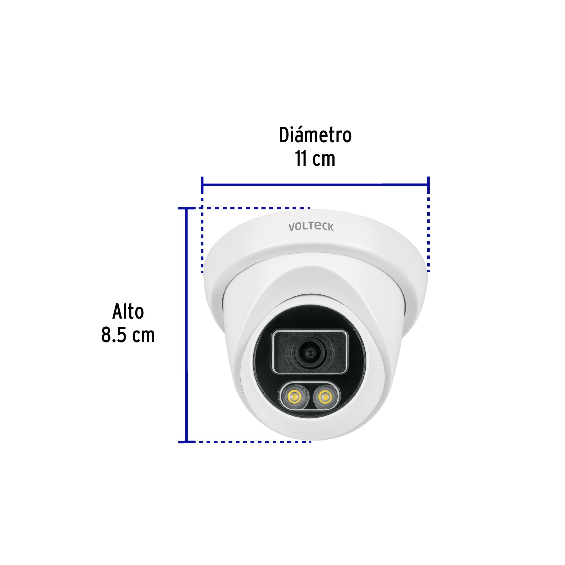 Cámara Tipo Domo 5MP, Lente 2.8mm, c/Micrófono, VOLTECK