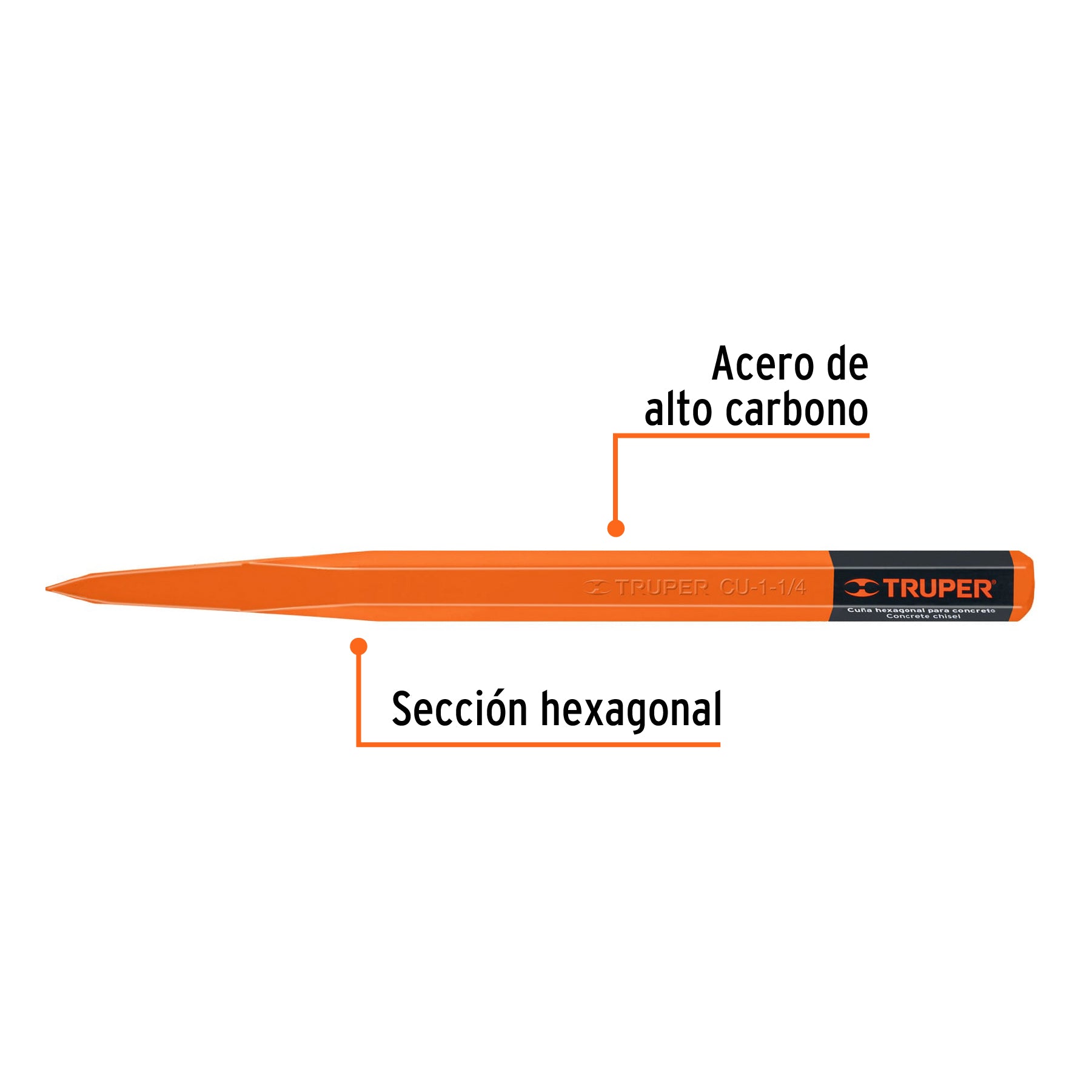Cuña para concreto de 1-1/4", TRUPER