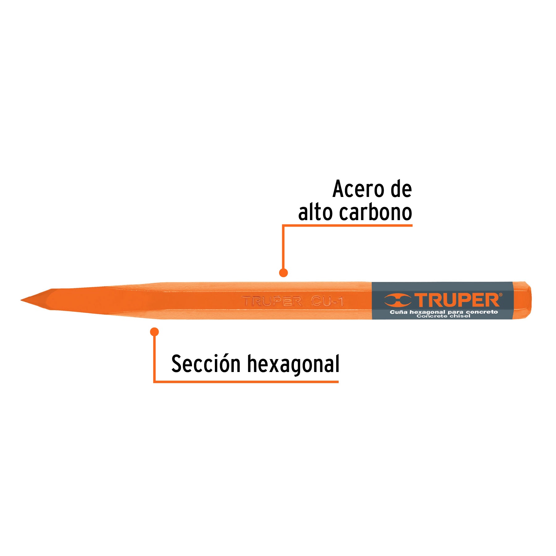 Cuña para concreto de 1", TRUPER