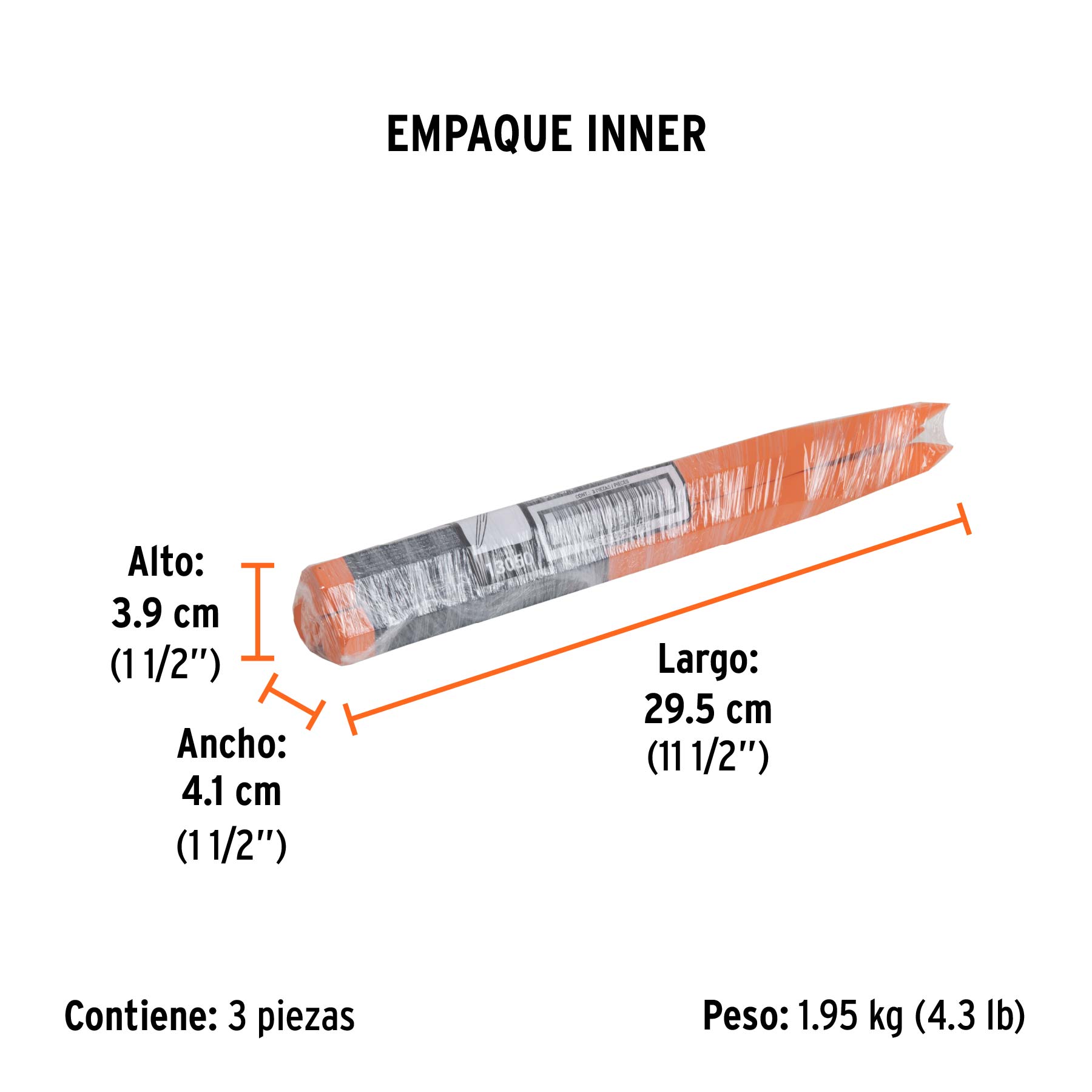 Cuña para concreto de 3/4", TRUPER - Empaque