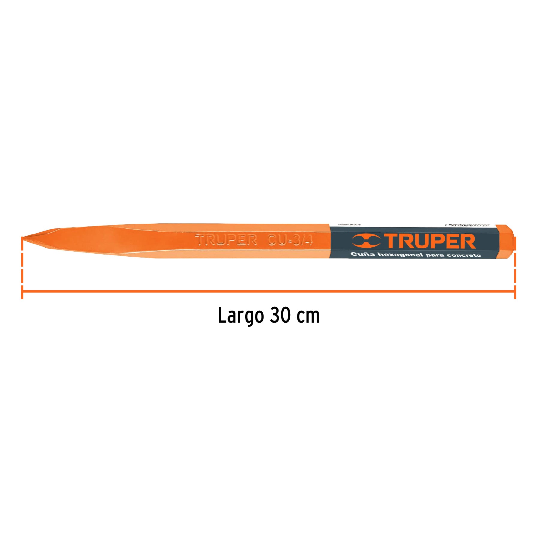 Cuña para concreto de 3/4", TRUPER