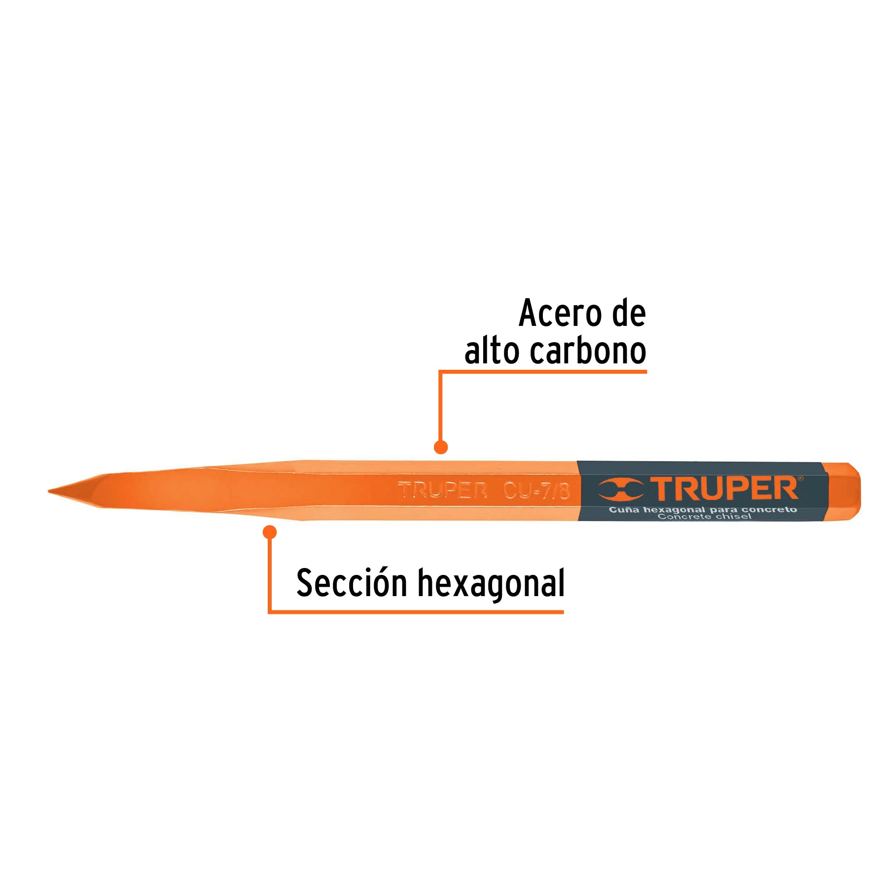 Cuña para concreto de 7/8", TRUPER