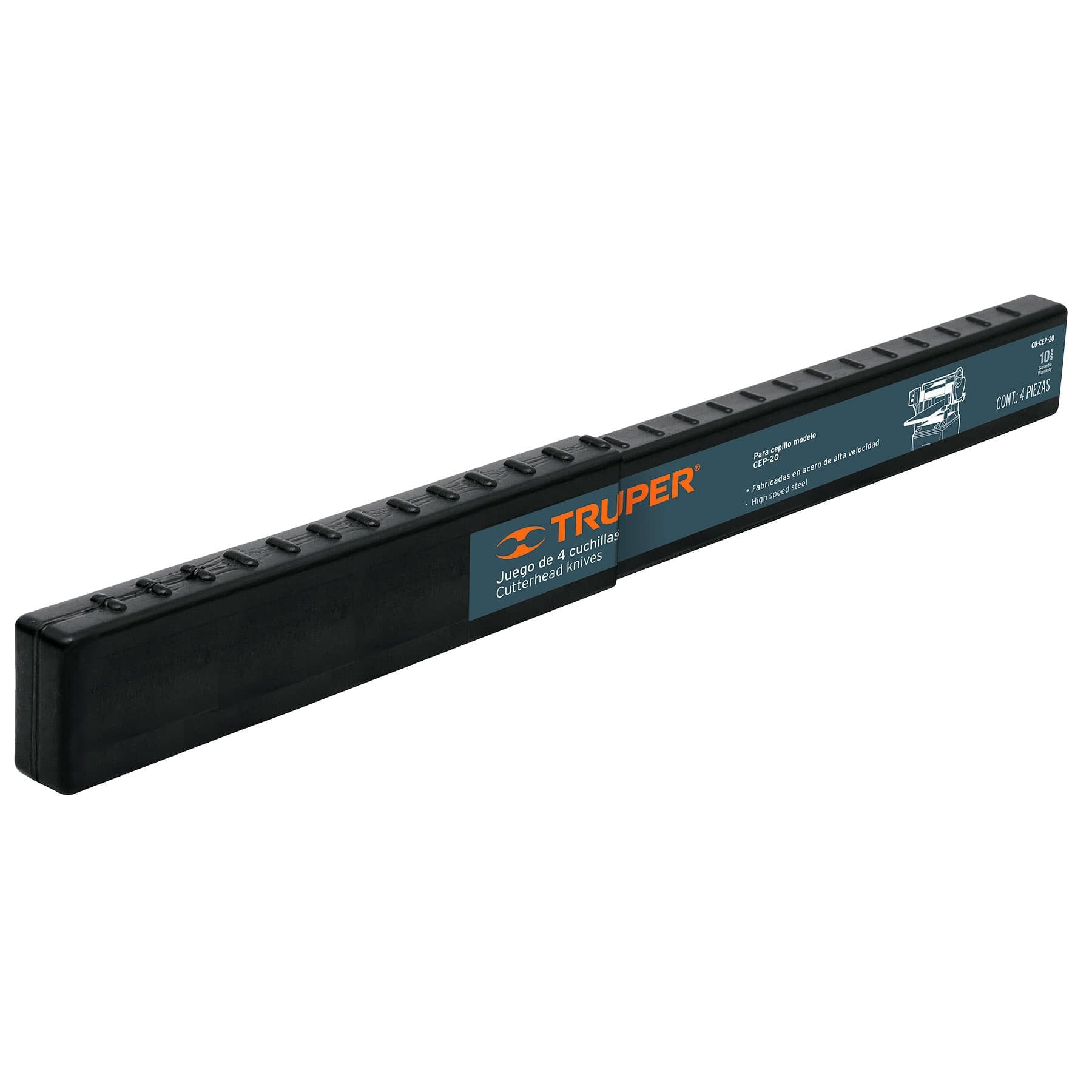 Caja con 4 cuchillas HSS para cepillo de piso CEP-20, TRUPER