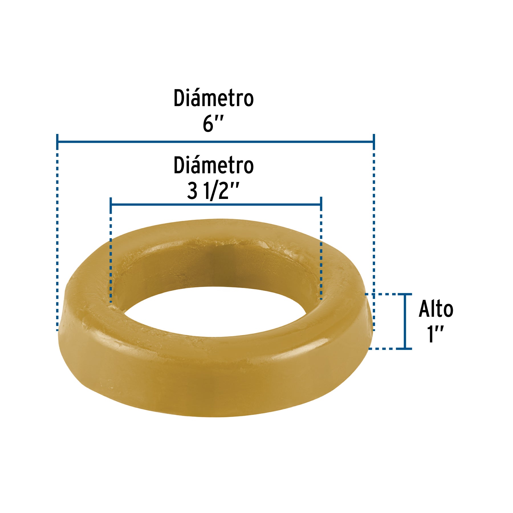 Cuello de cera sin guía para WC, robusto, 250 g, FOSET