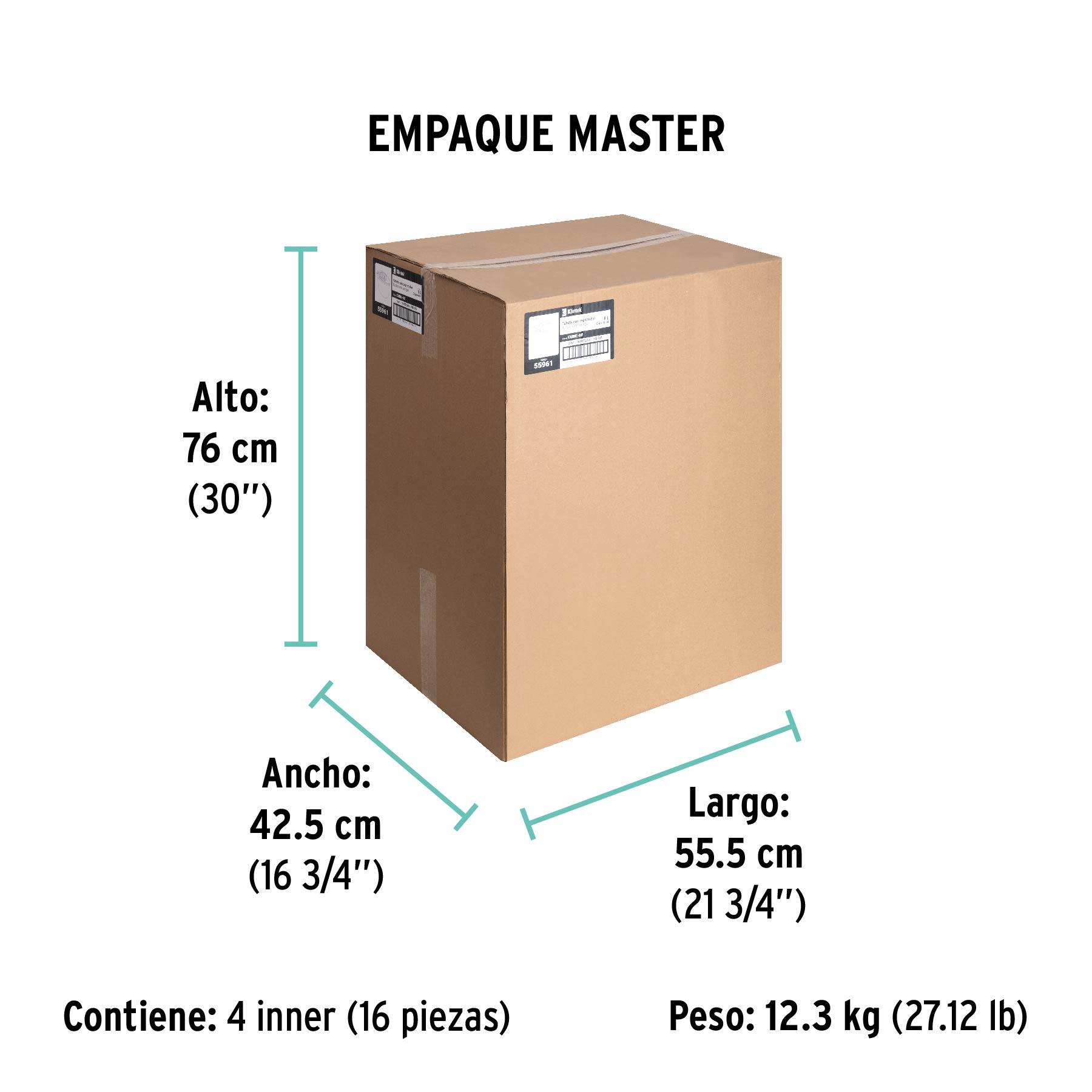 Cubeta plástica con exprimidor, 8L KLINTEK - Empaque