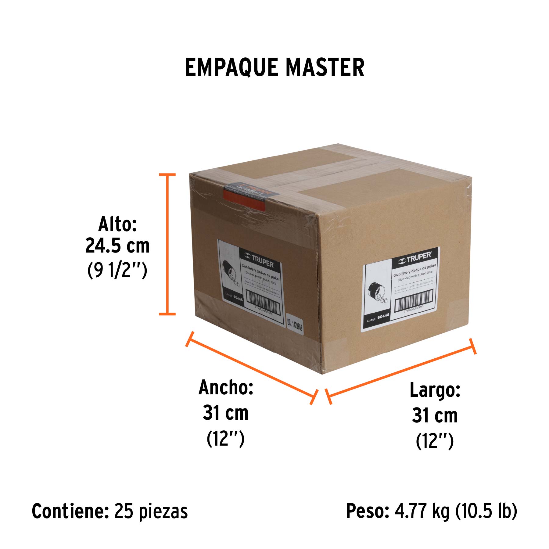 Cubilete TRUPER - Empaque