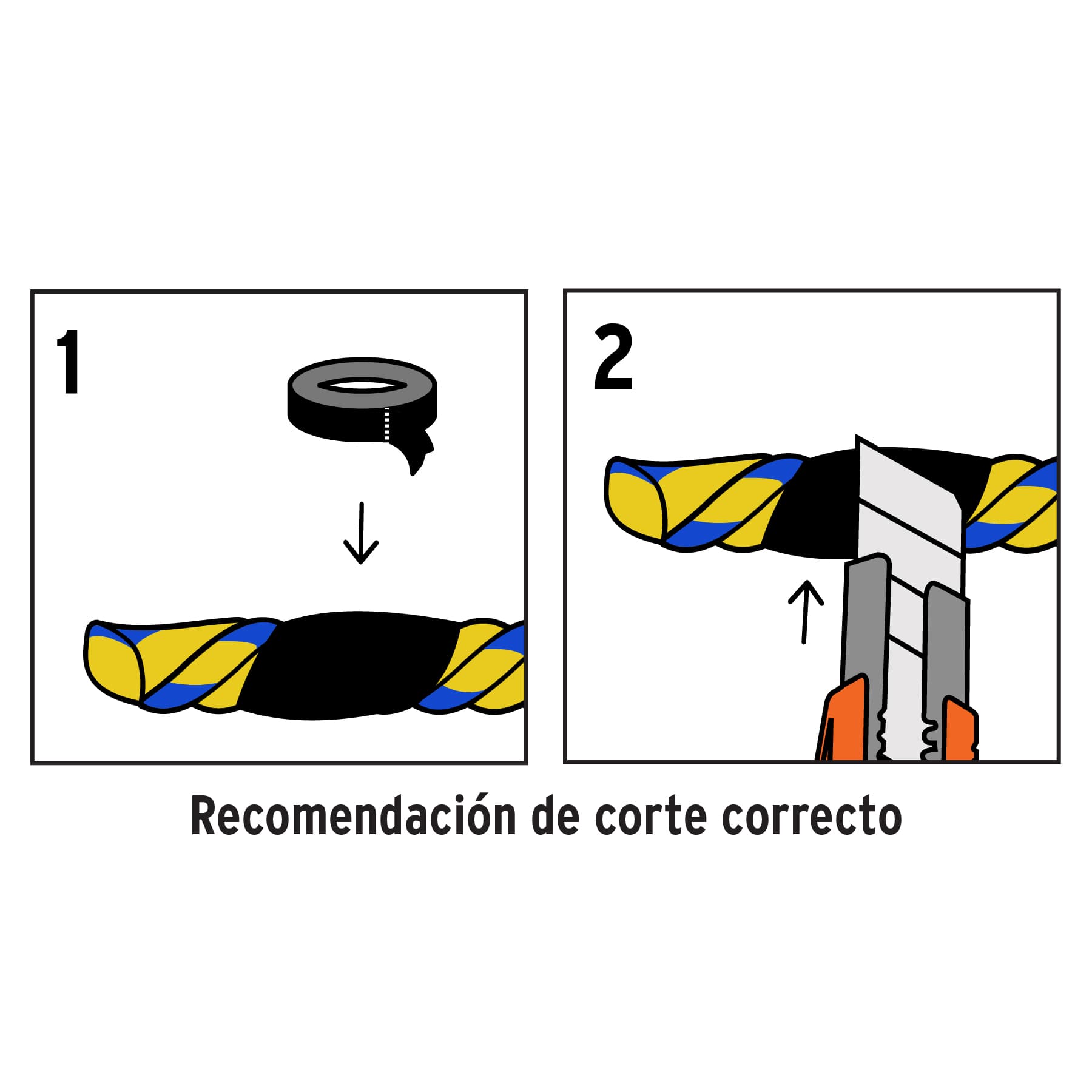 Metro de cuerda amarilla de polipropileno 8 mm, rollo 32m