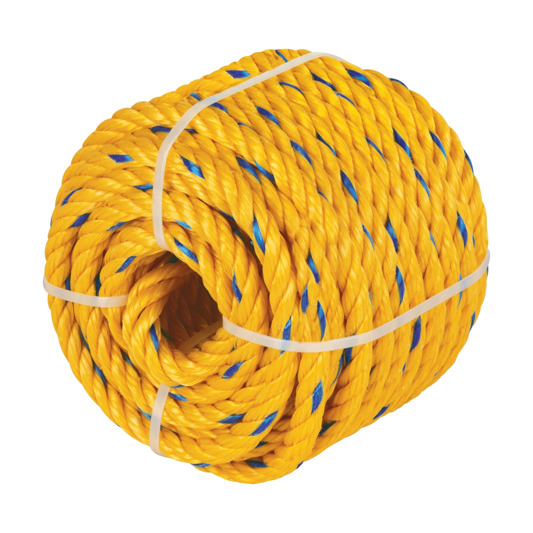 Kilo de cuerda amarilla de polipropileno 11 mm, rollo 1kg