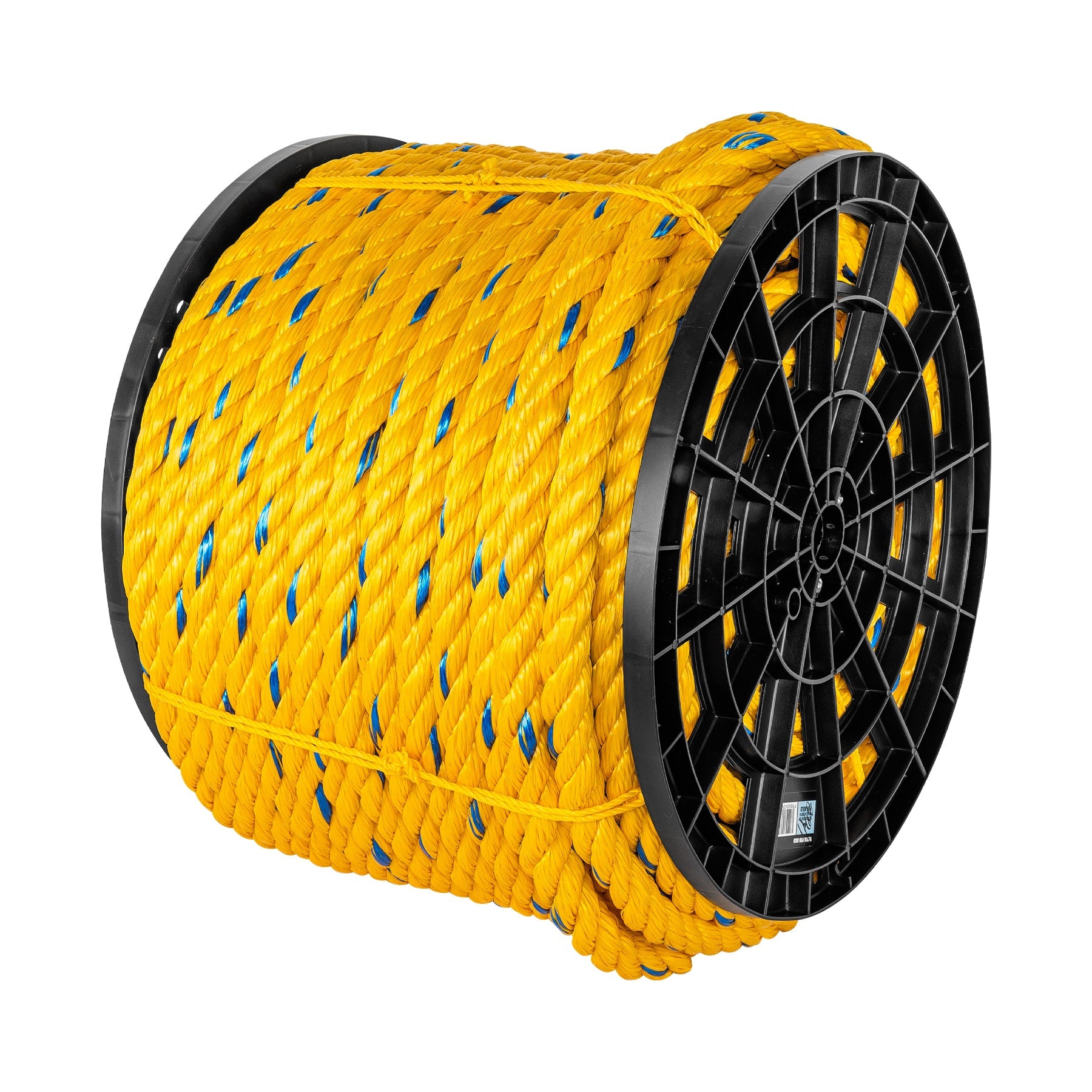 Kilo de cuerda amarilla de polipropileno 25mm, carrete 30kg