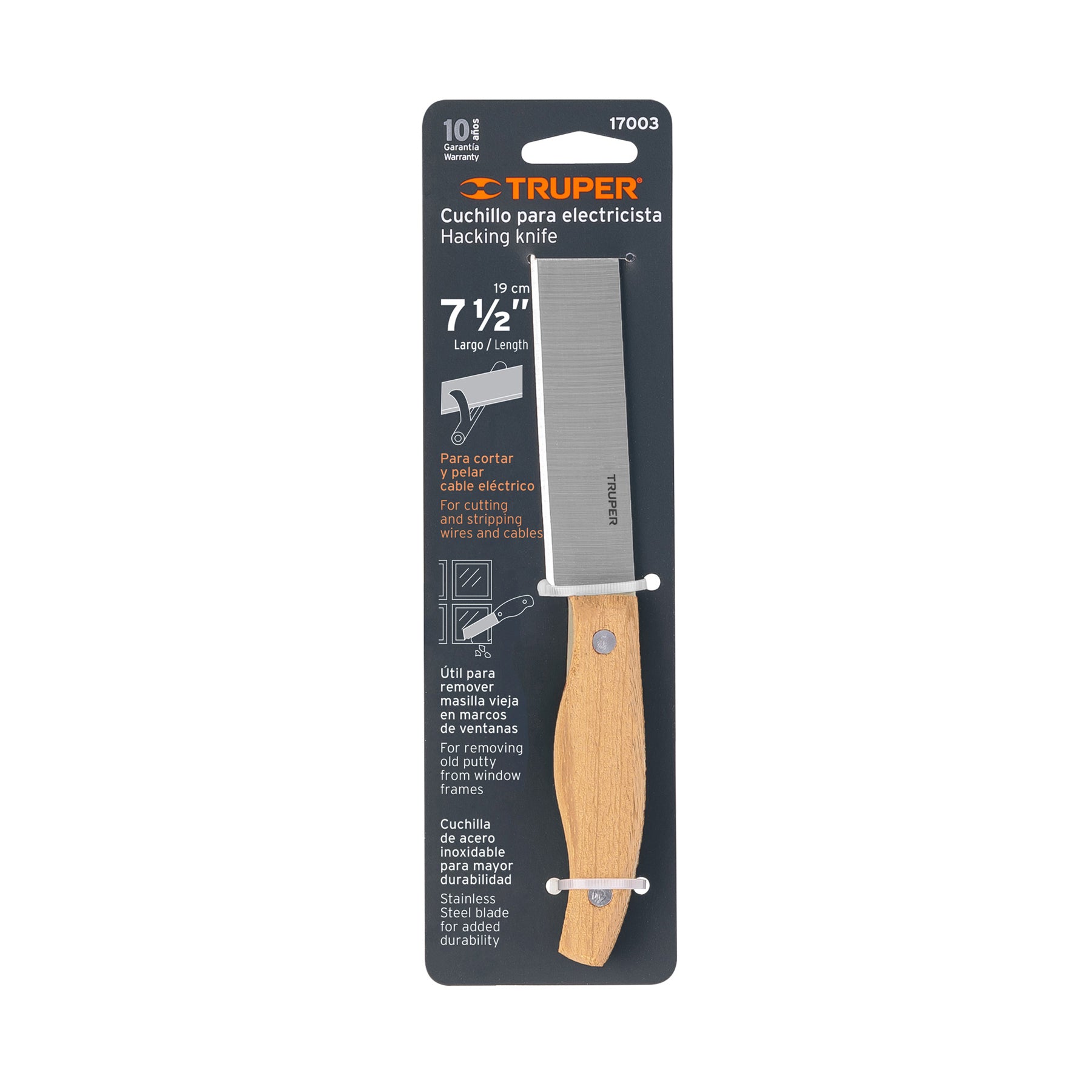 Cuchillo 7-1/2" para electricista, TRUPER
