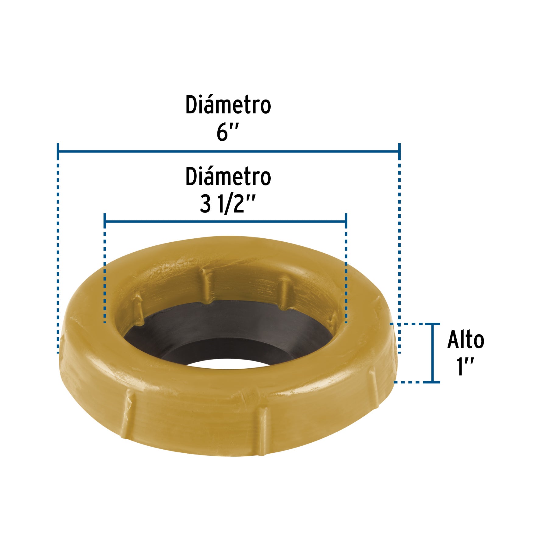Cuello de cera con guía para WC, robusto, 250 g, FOSET