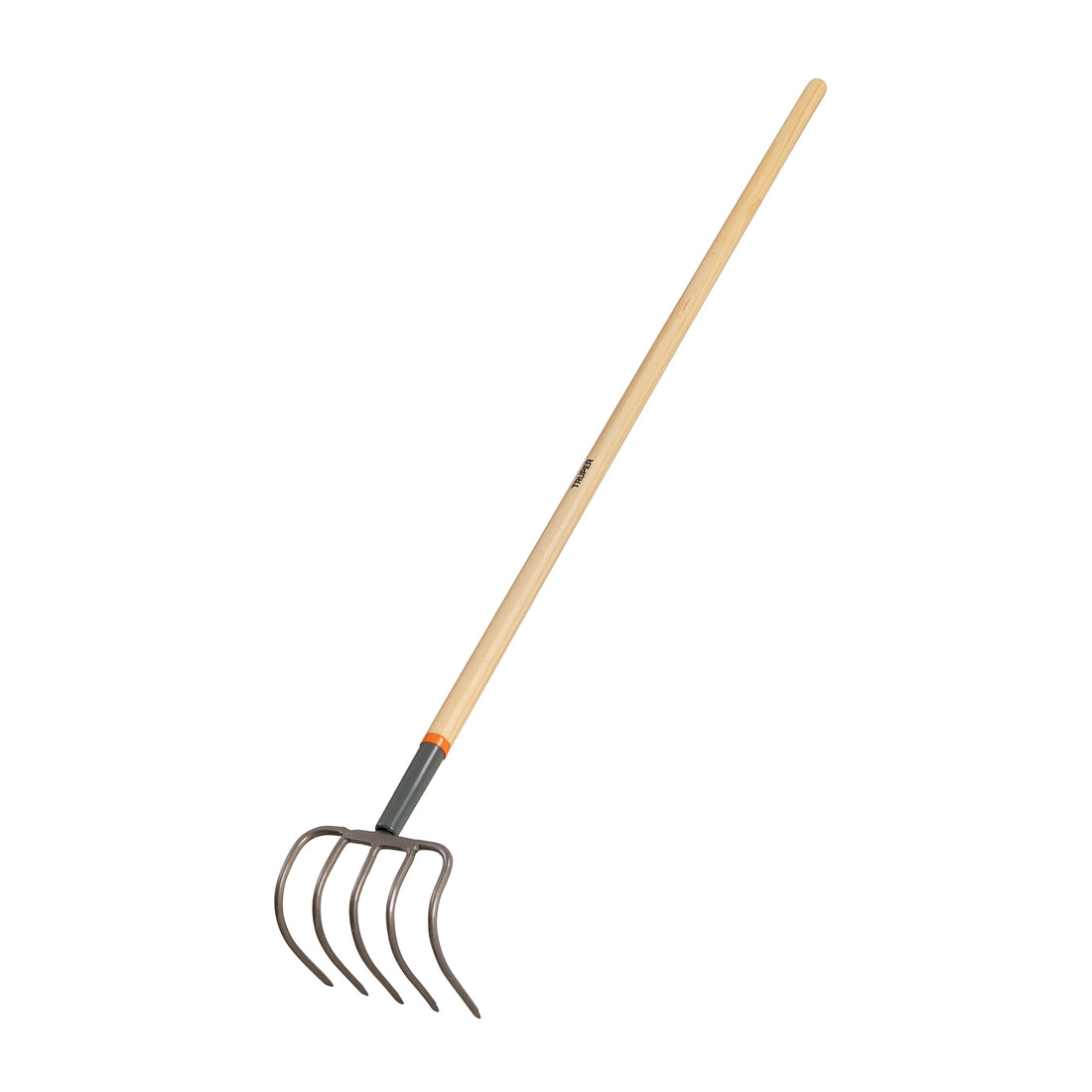 Cultivador forjado, 5 dientes, mango de madera 60", TRUPER